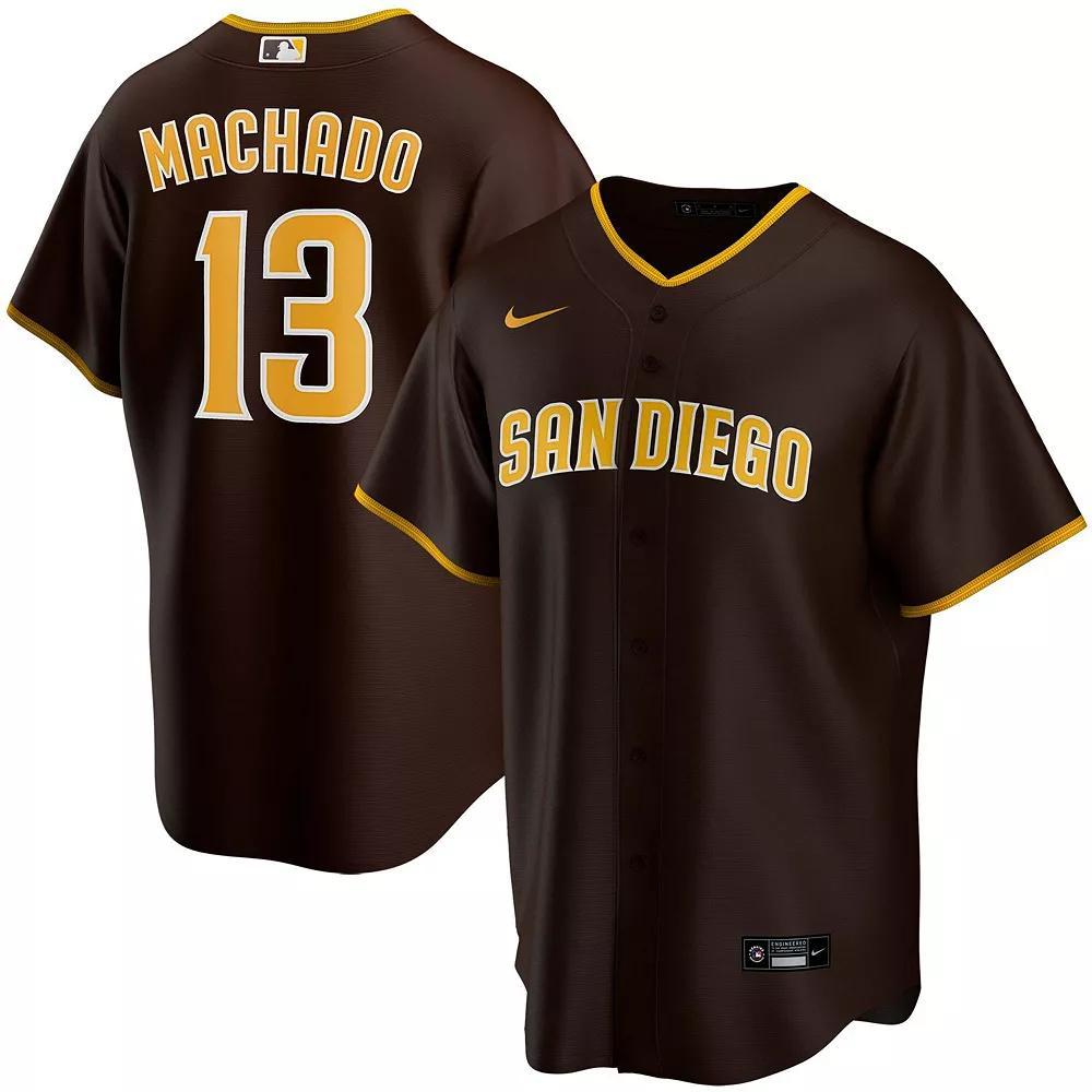 Men's Nike Manny Machado Brown San Diego Padres Alternate Replica Player Jersey, Size: Medium Product Image