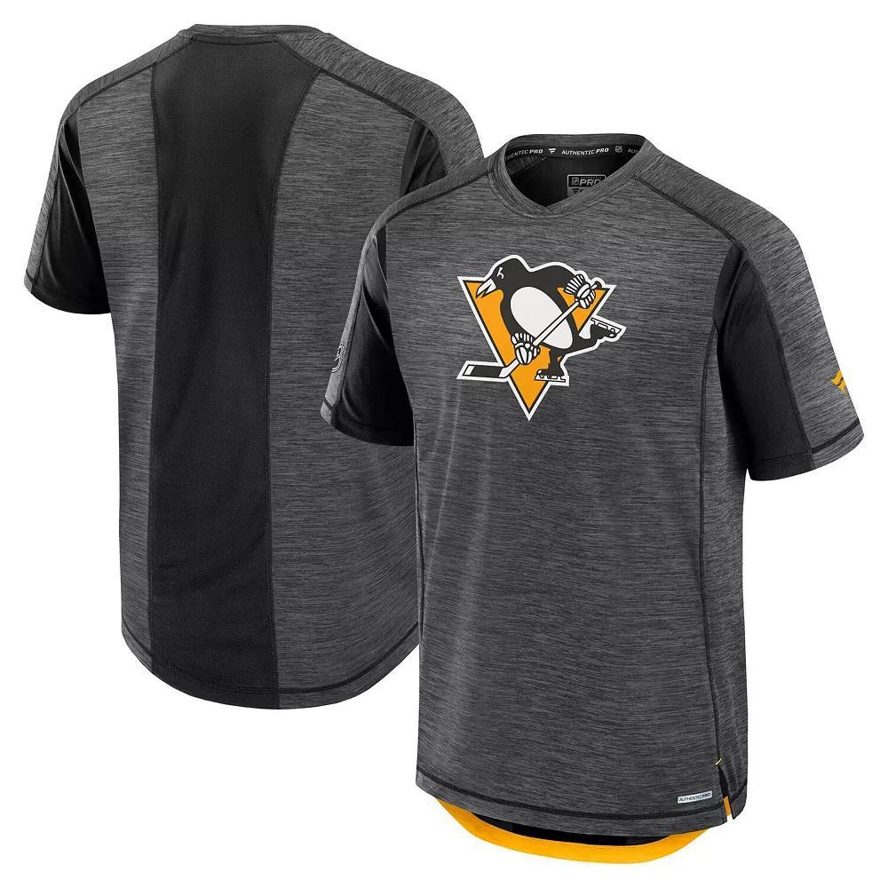 Men's Fanatics Black Pittsburgh Penguins Authentic Pro Rink Tech T-Shirt,  Product Image