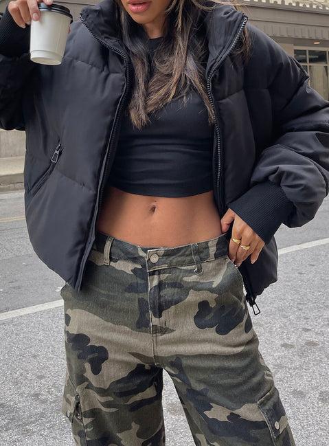 Abe Puffer Jacket Black Product Image