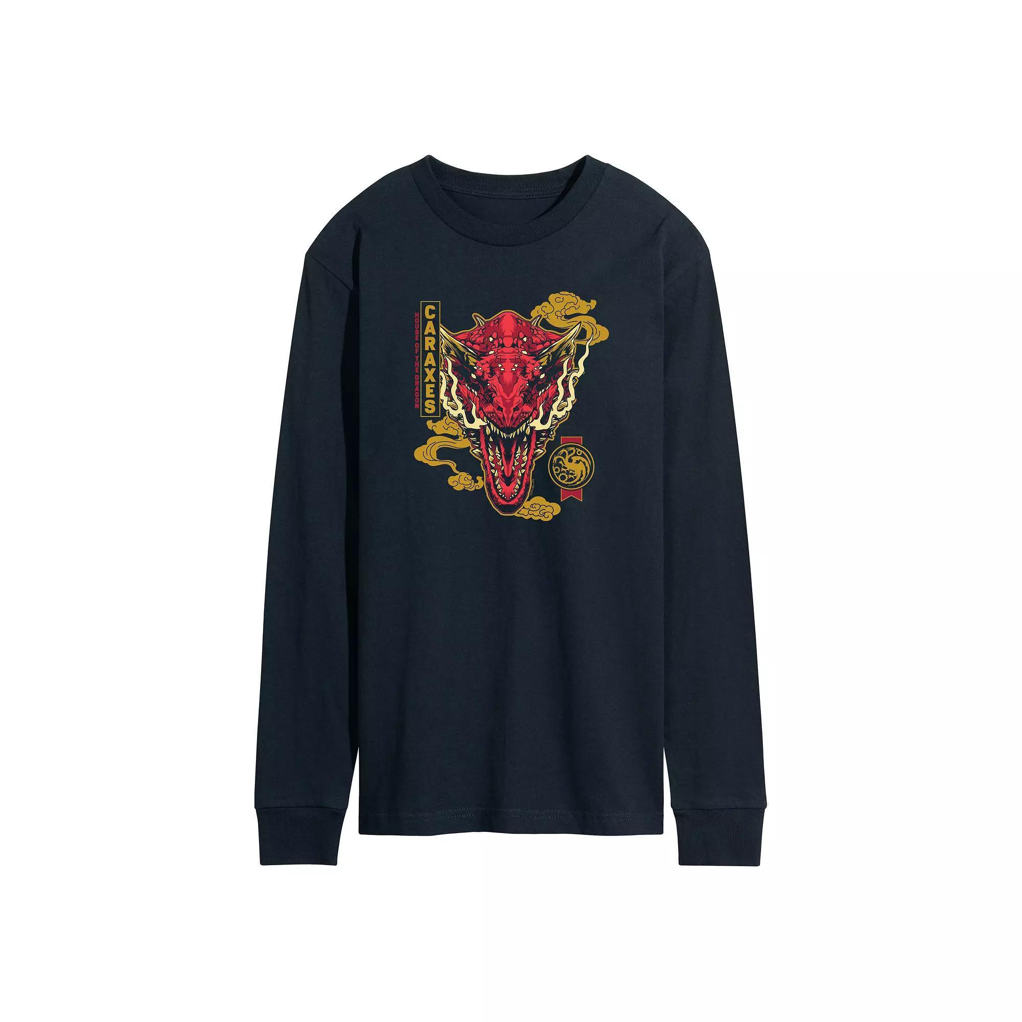 Men's House Of Dragon Caraxes Badge Long Sleeve Graphic Tee,  Product Image