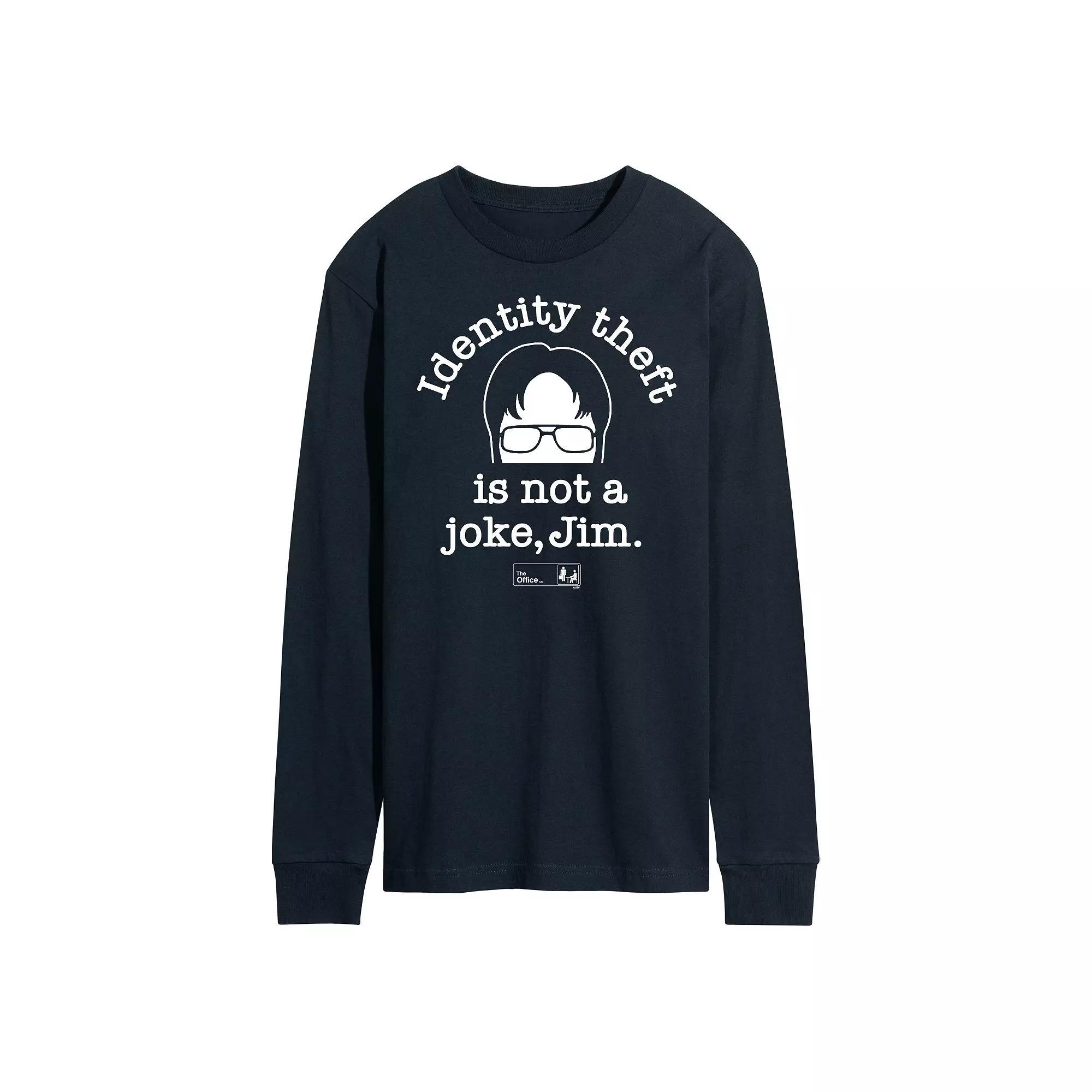 Men's The Office Identity Theft Long Sleeve Tee, Size: Large, Blue Product Image