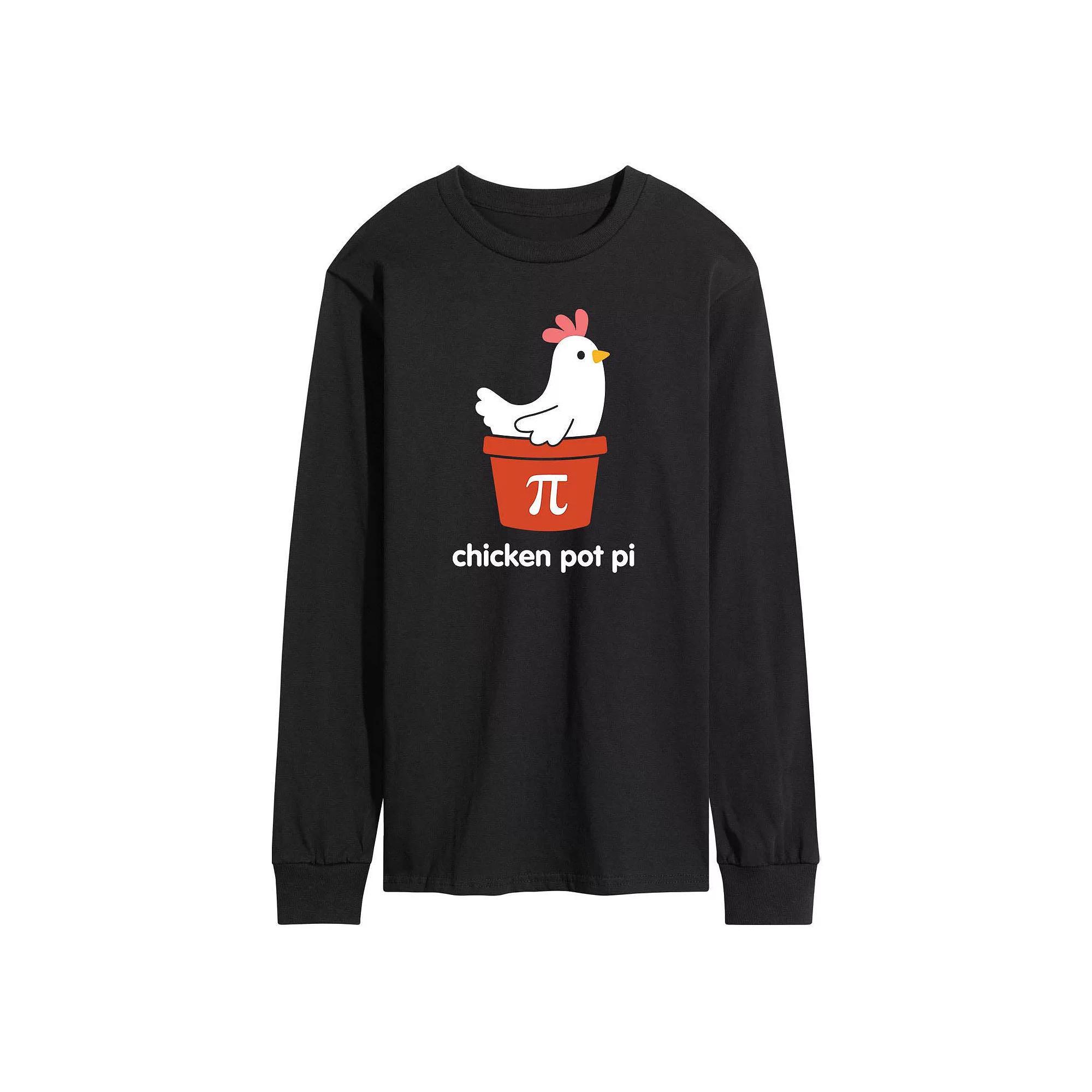 Men's Chicken Pot Pi Long Sleeve Tee,  Product Image