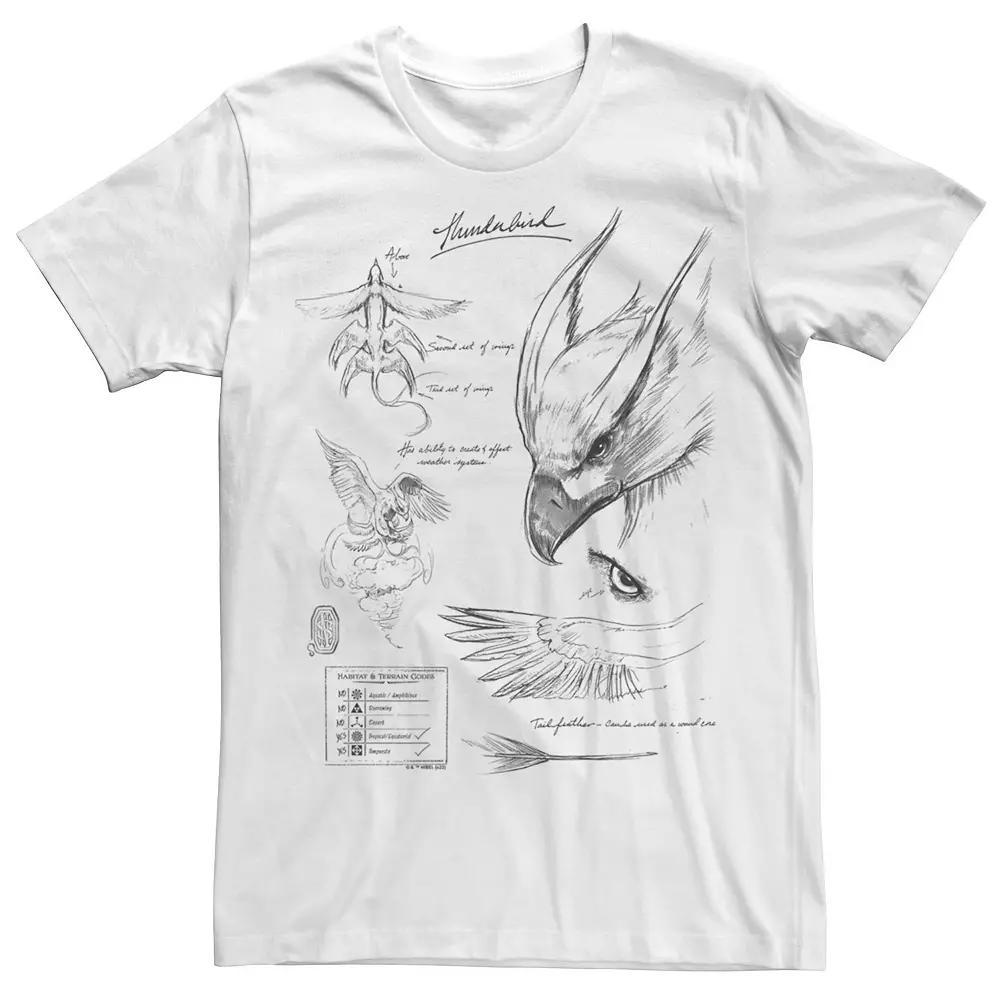 Men's Fantastic Beast Grindelwald Thunderbird Study Notebook Sketch Tee,  Product Image