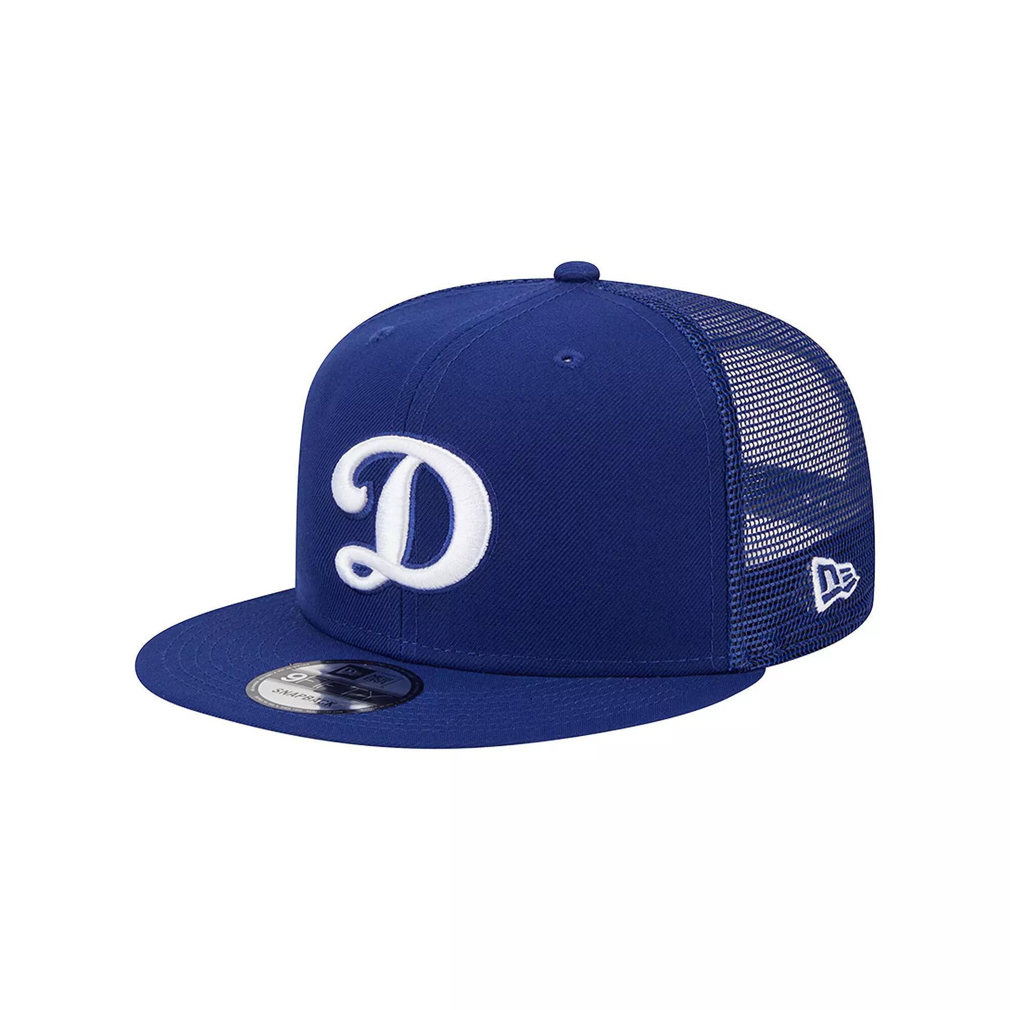 Men's New Era Royal Los Angeles Dodgers D Logo Team Color Trucker 9FIFTY Snapback Hat, Blue Product Image