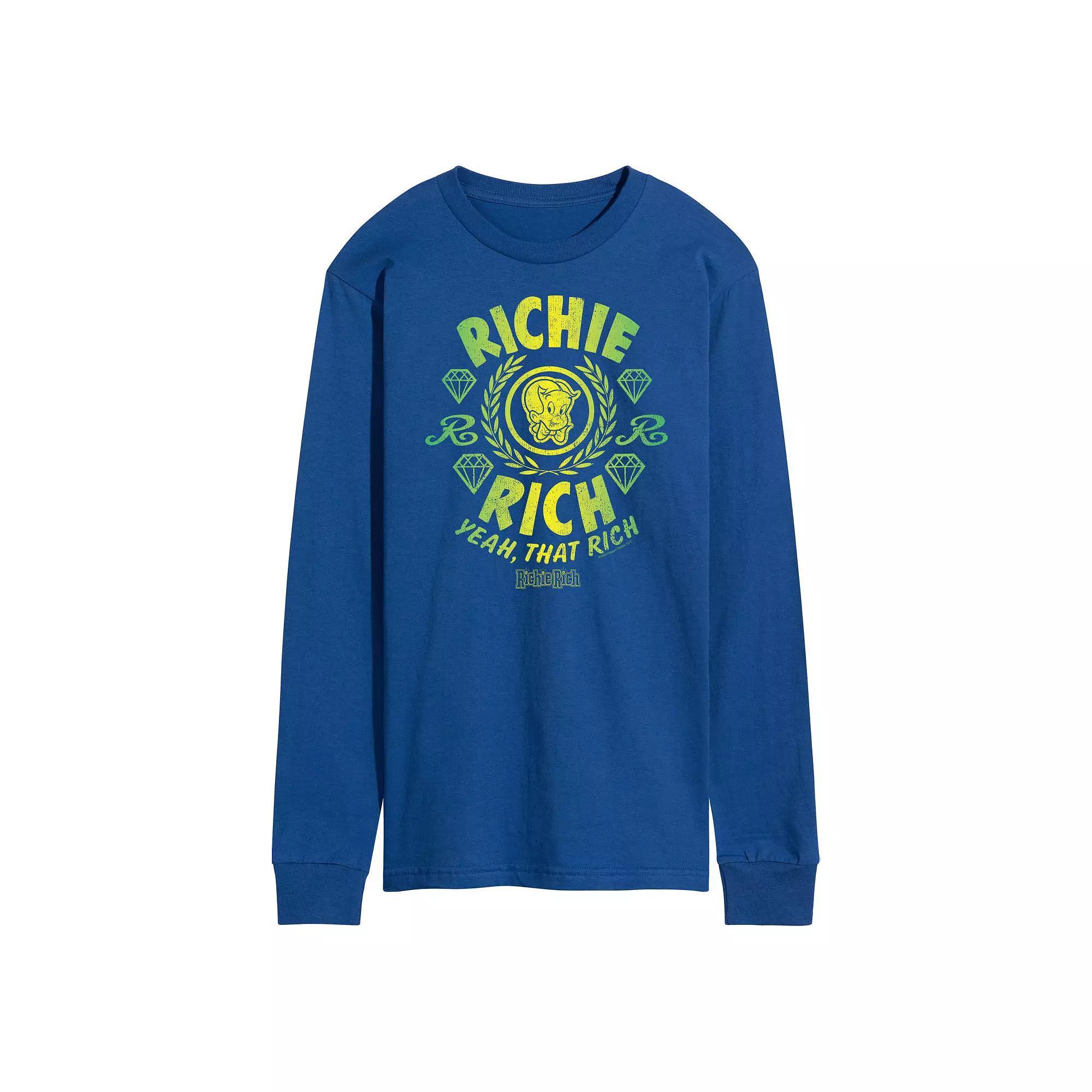 Men's Richie Rich Yeah That Rich Long Sleeve Graphic Tee,  Product Image