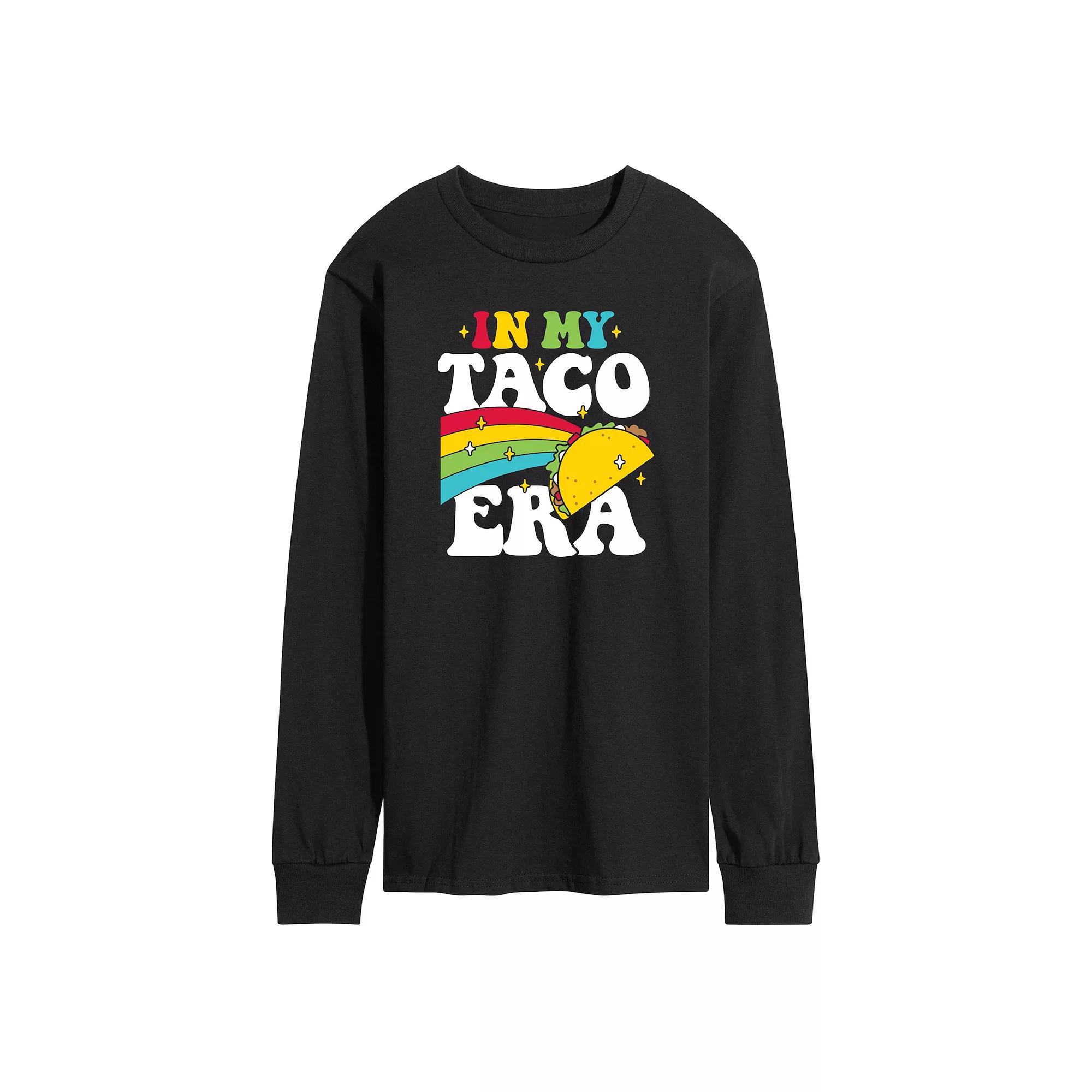 Men's In My Taco Era Long Sleeve Graphic Tee, Size: Large, Black Product Image