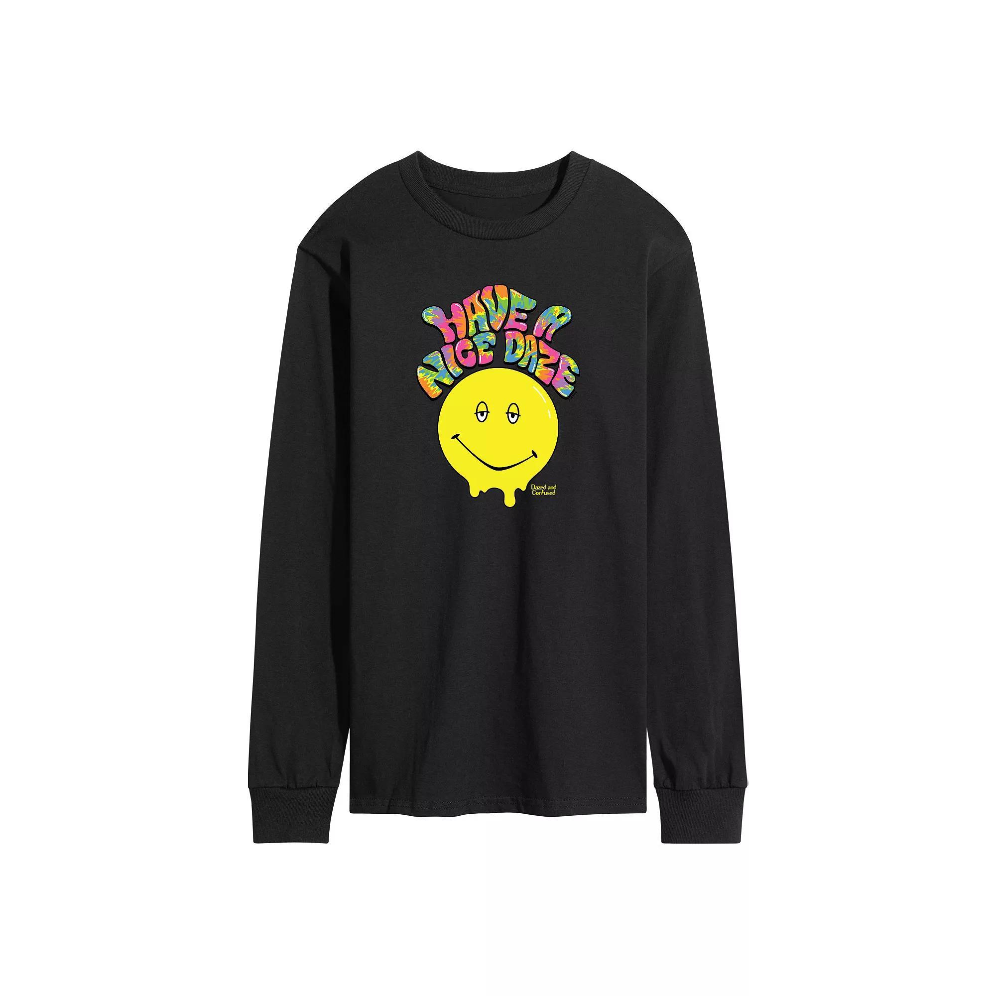 Men's Dazed and Confused Have a Nice Daze Smiley Long Sleeve Graphic Tee,  Product Image