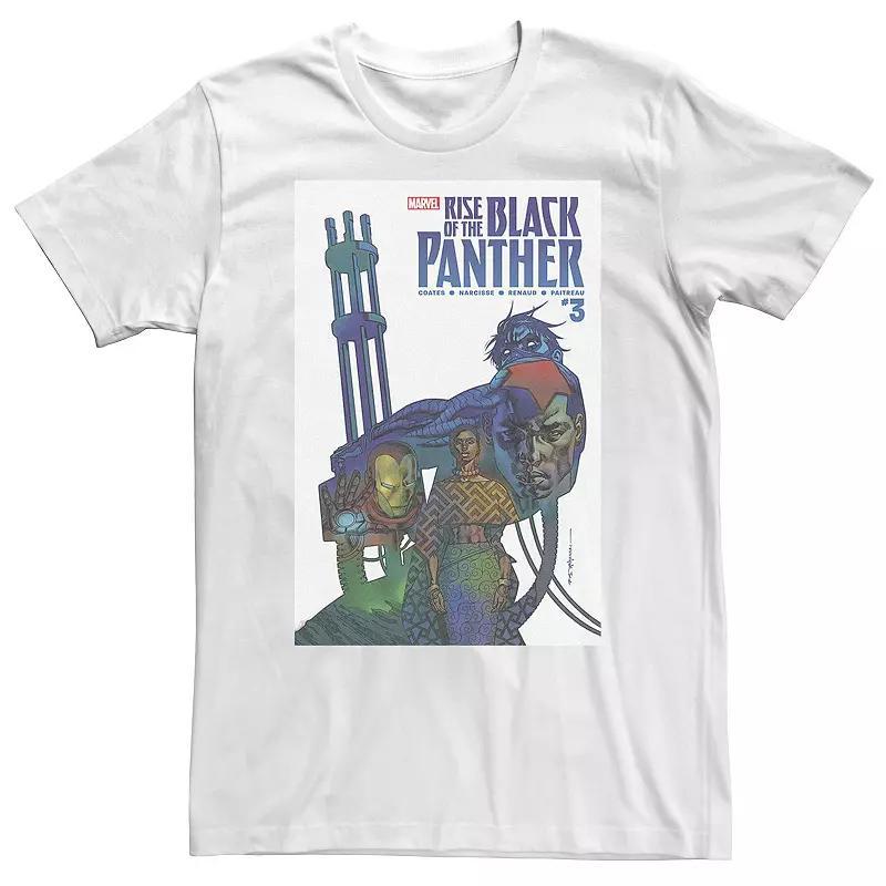 Big & Tall Marvel Rise of Black Panther #3 Comic Cover Tee, Men's, Size: Large Tall, White Product Image