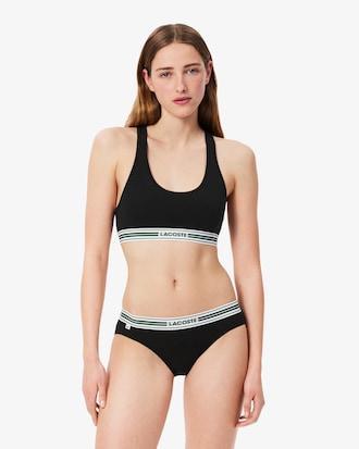 Contrast Band Stretch Cotton Bralette Product Image