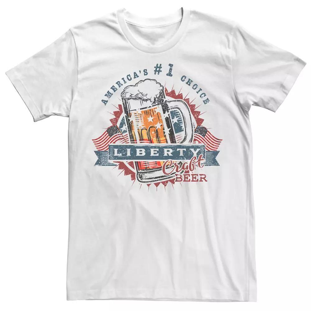 Men's Liberty Craft Beer Graphic Tee, Size: XS, White Product Image