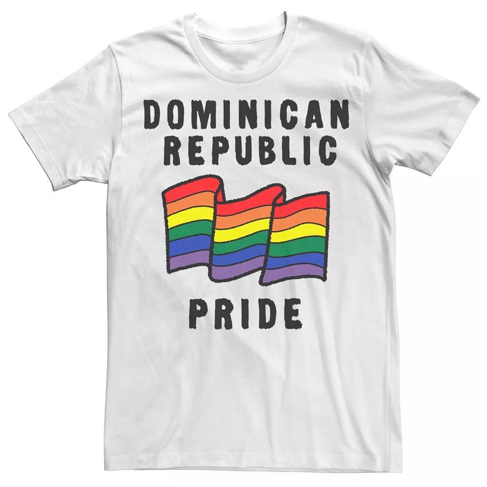 Men's Gonzales Dominican Republic Pride Sketched Flag Tee, Size: Small, White Product Image