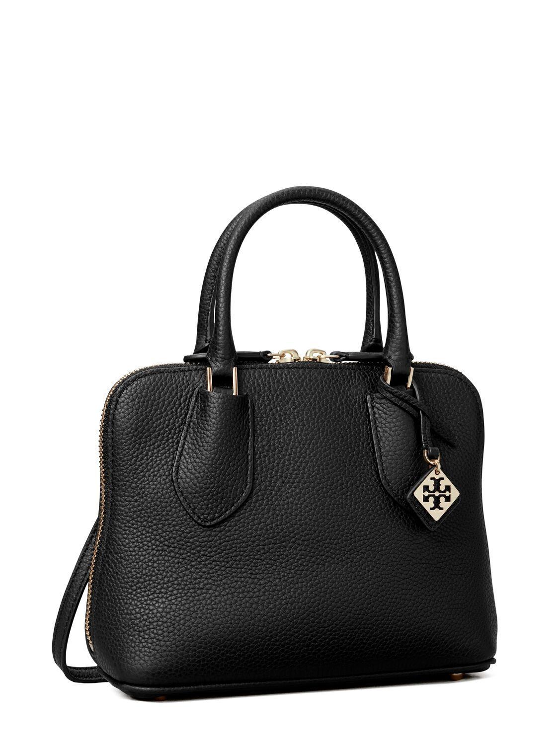 Mini Pebbled Leather Swing Bag In Black Product Image