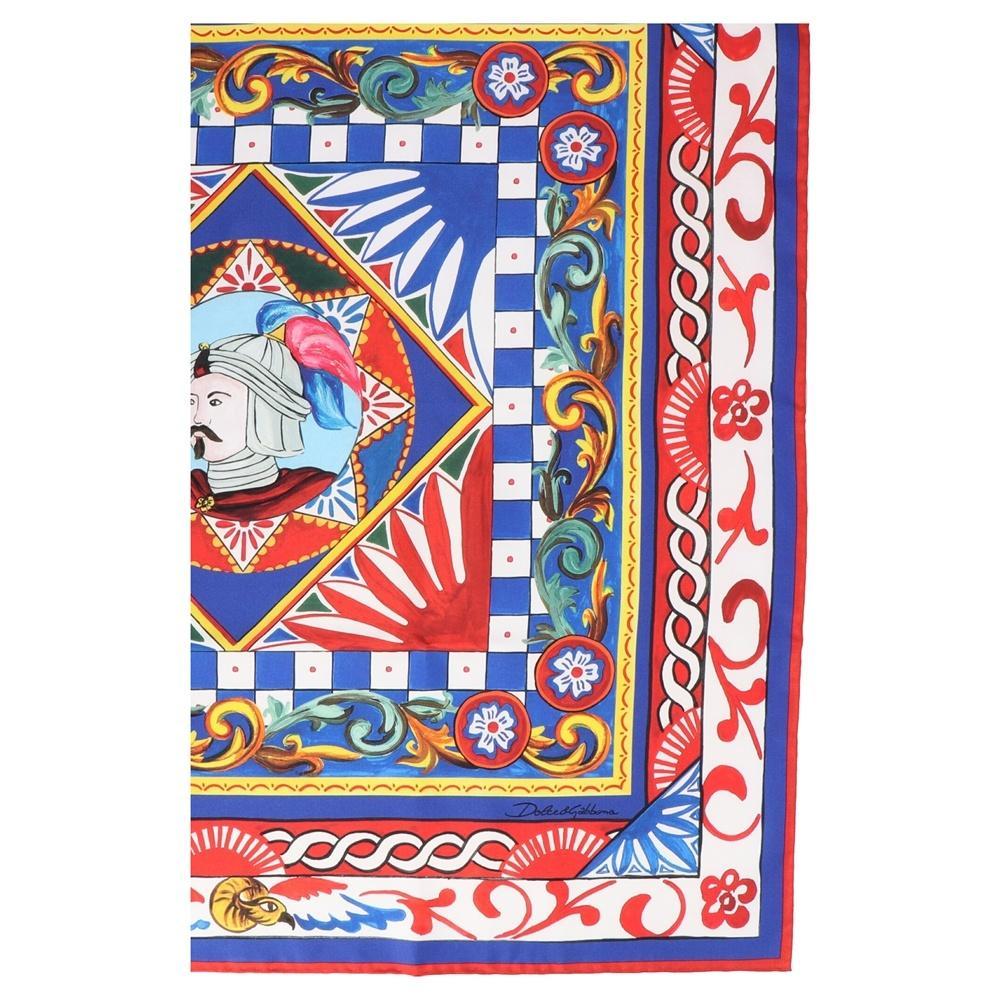 DOLCE & GABBANA Geometric-print Multi-panel Scarf In Red Product Image