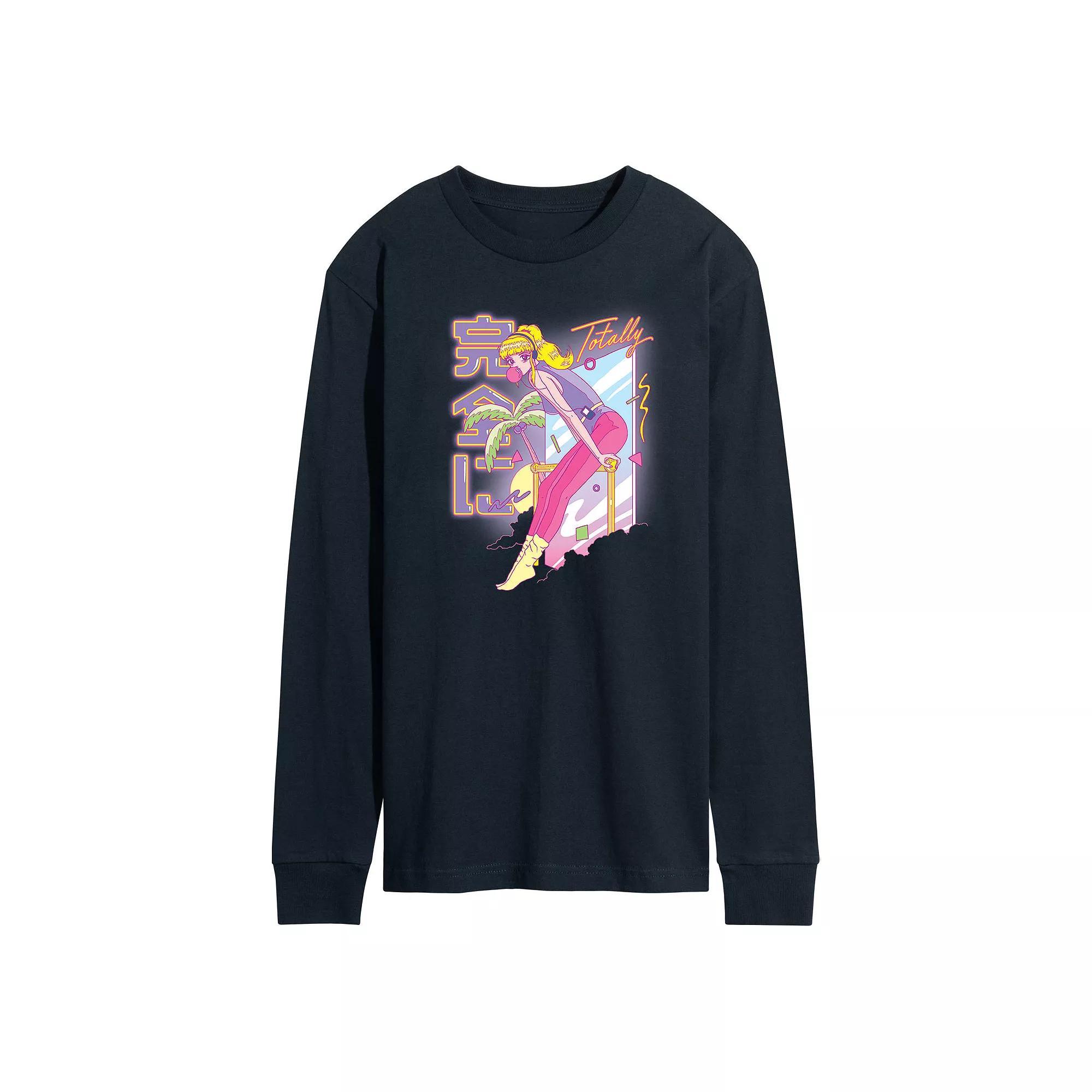 Men's Anime Totally Anime Long Sleeve Tee,  Product Image