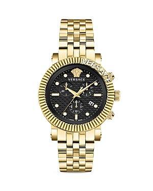 Versace Mens V-Chrono Classic Chronograph Gold Stainless Steel Bracelet Watch Product Image