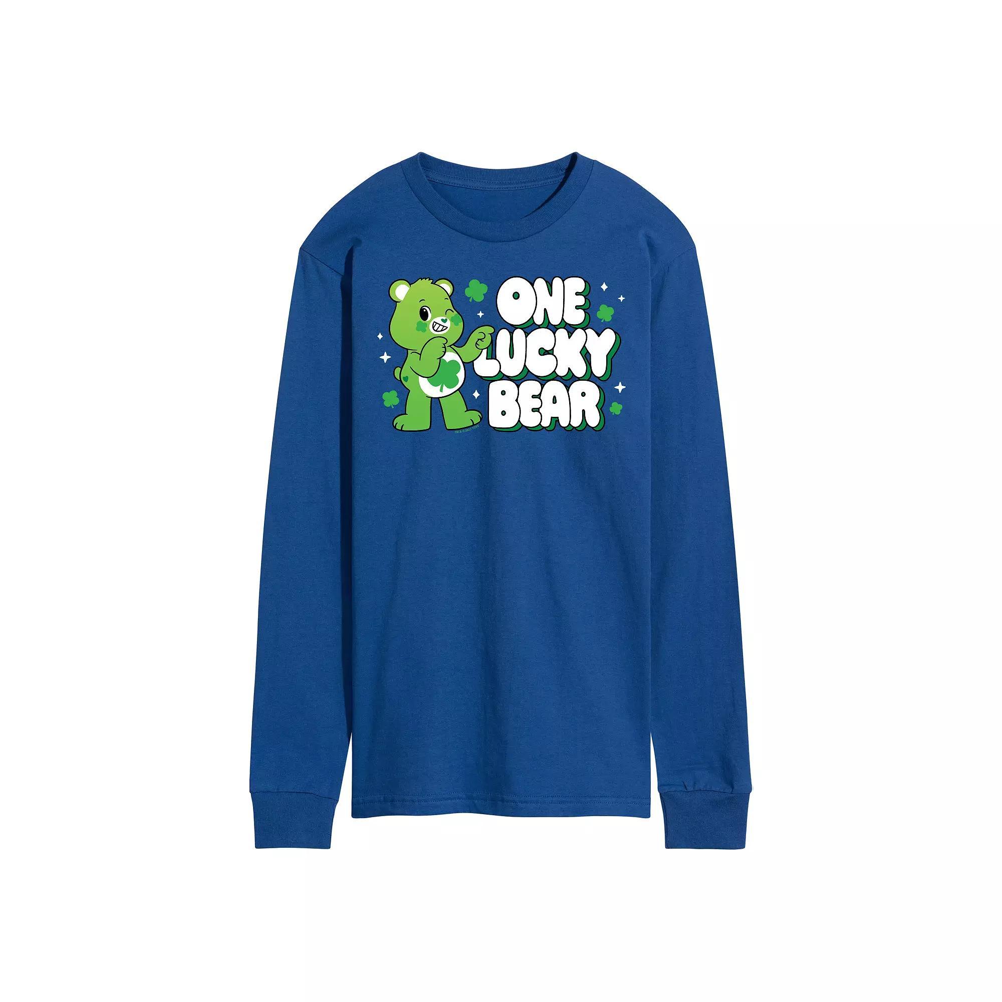 Men's Care Bears Unlock The Magic One Lucky Bear Long Sleeve Graphic Tee,  Product Image