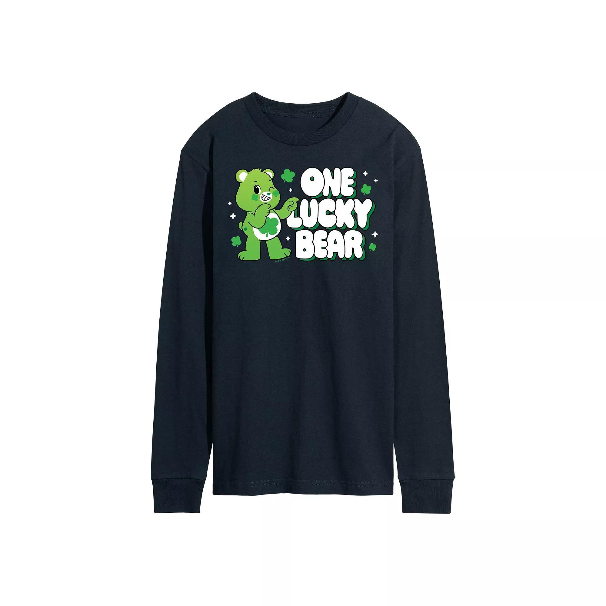 Men's Care Bears Unlock The Magic One Lucky Bear Long Sleeve Graphic Tee,  Product Image