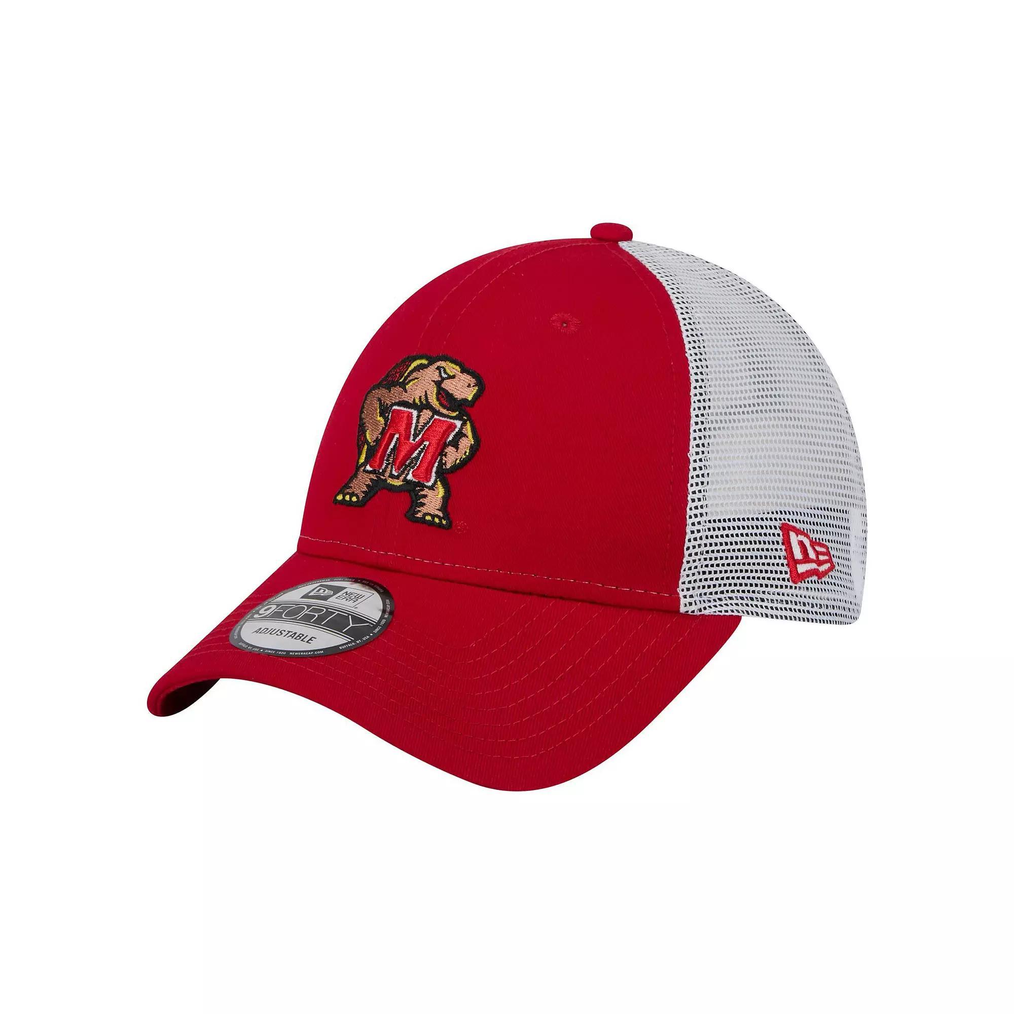 Men's New Era  Red Maryland Terrapins Trucker 9FORTY Adjustable Hat Product Image