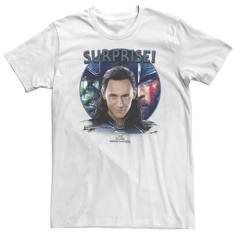 Big & Tall Marvel Thor Ragnarok Loki Surprise! Shadows Tee, Men's, Size: 4XL Tall, White Product Image