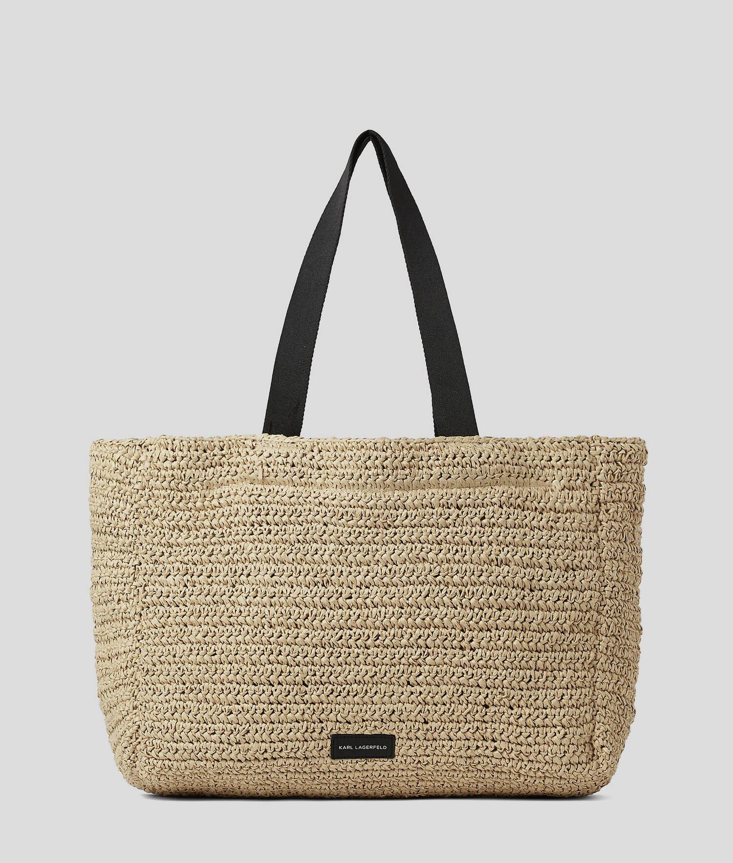 K/SIGNATURE RAFFIA BEACH TOTE BAG Product Image