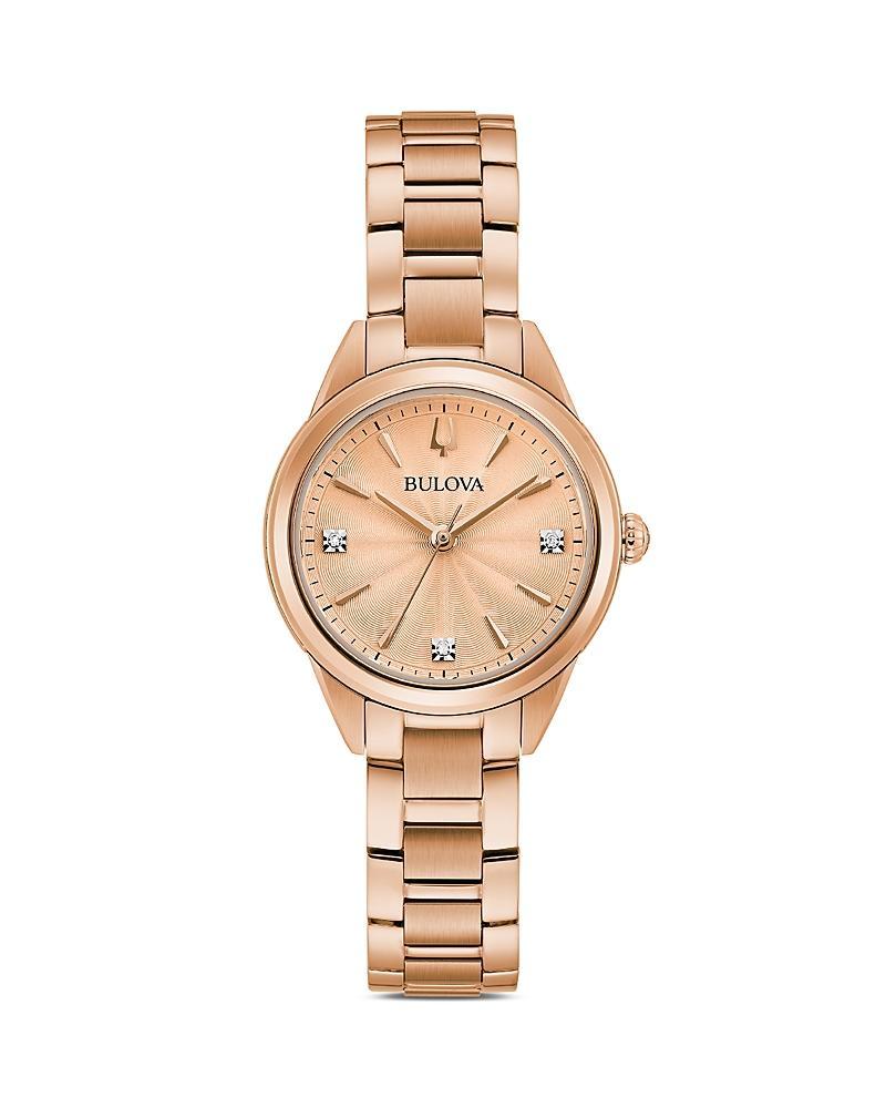 Bulova Womens Sutton Classic Quartz Analog Gold Stainless Steel Bracelet Watch Product Image