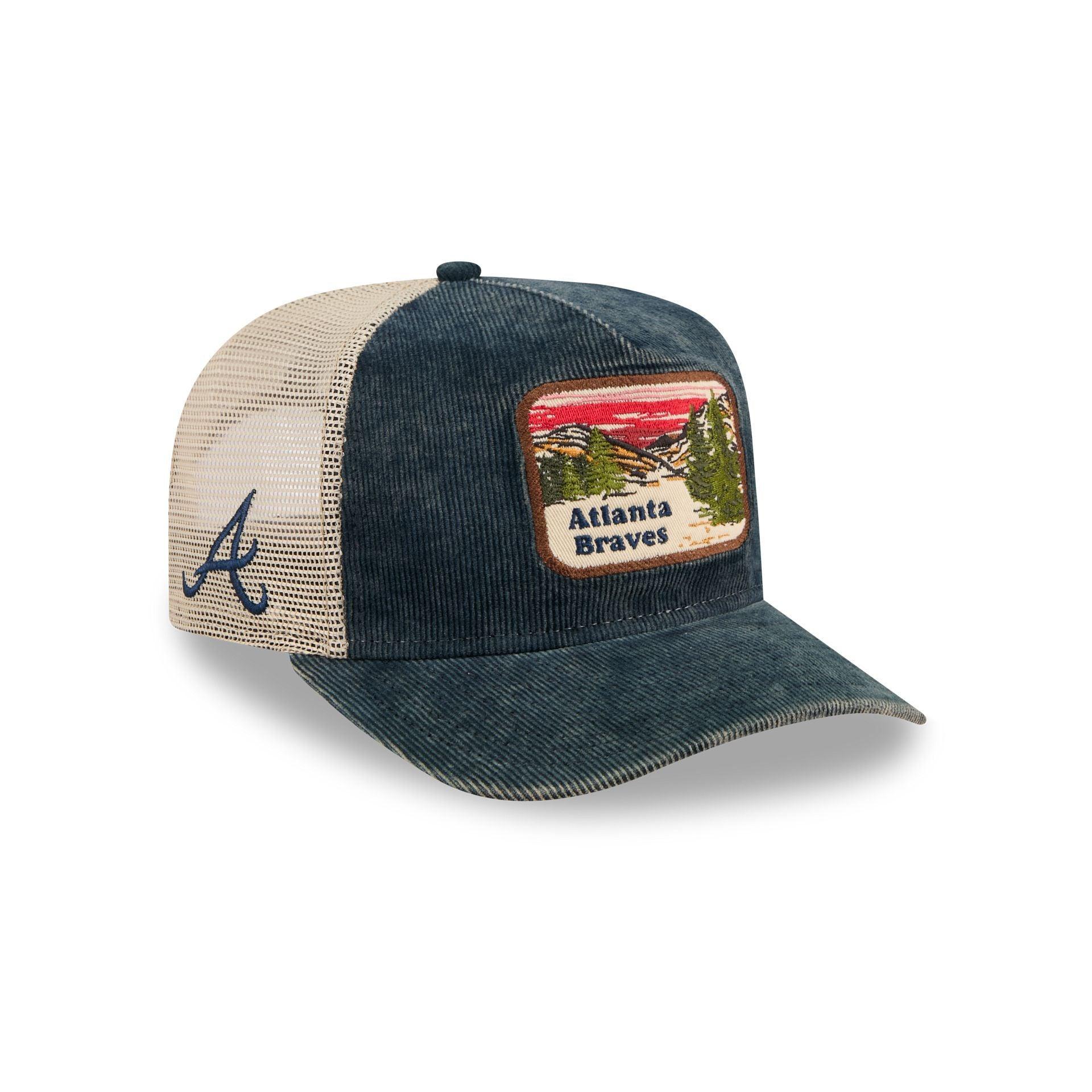 Atlanta Braves Vintage Landscape 9FIFTY A-Frame Trucker Hat Male Product Image
