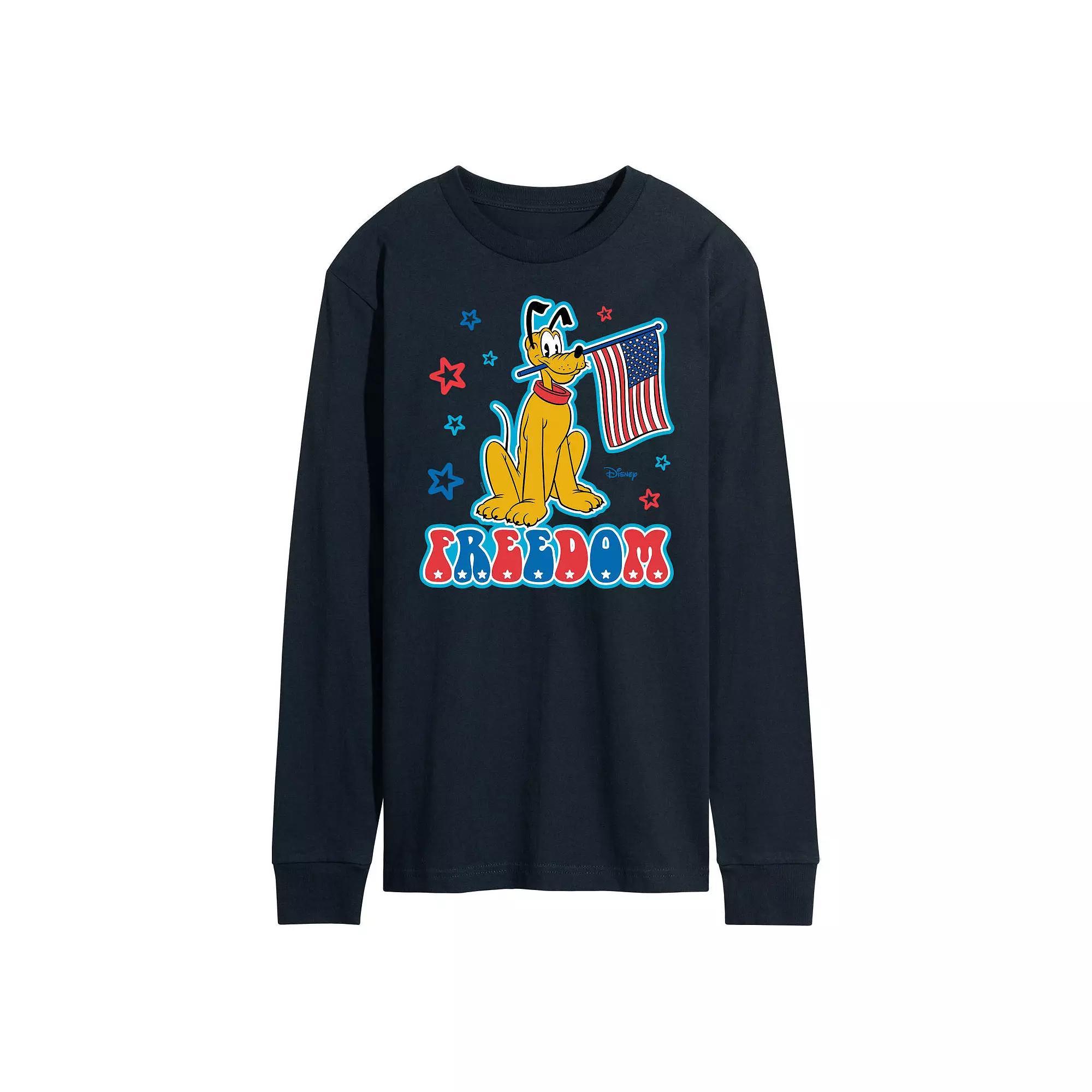 Disney's Pluto Men's Freedom Long Sleeve, Size: Medium, Blue Product Image