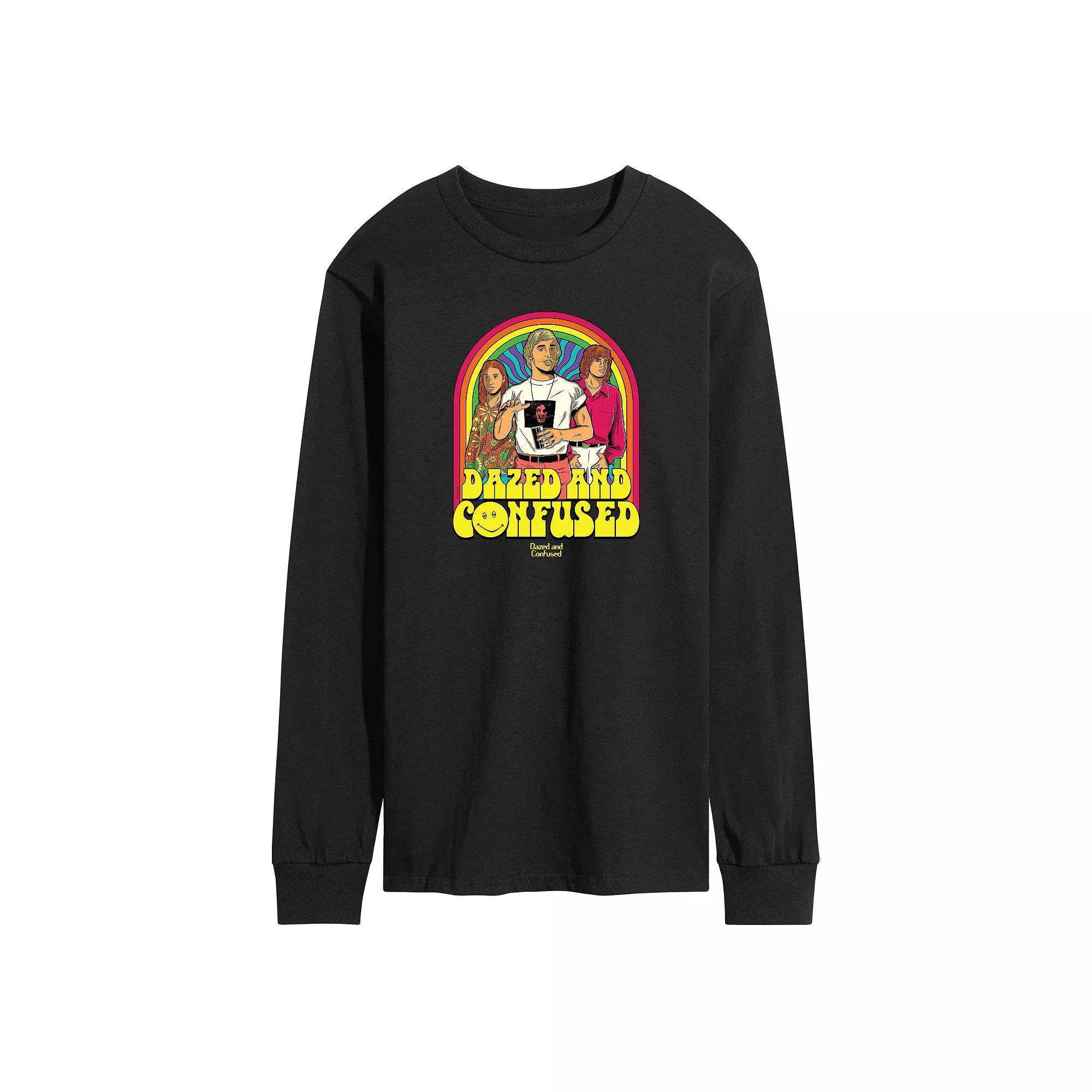 Men's Dazed and Confused Retro Rainbow Long Sleeve Graphic Tees,  Product Image