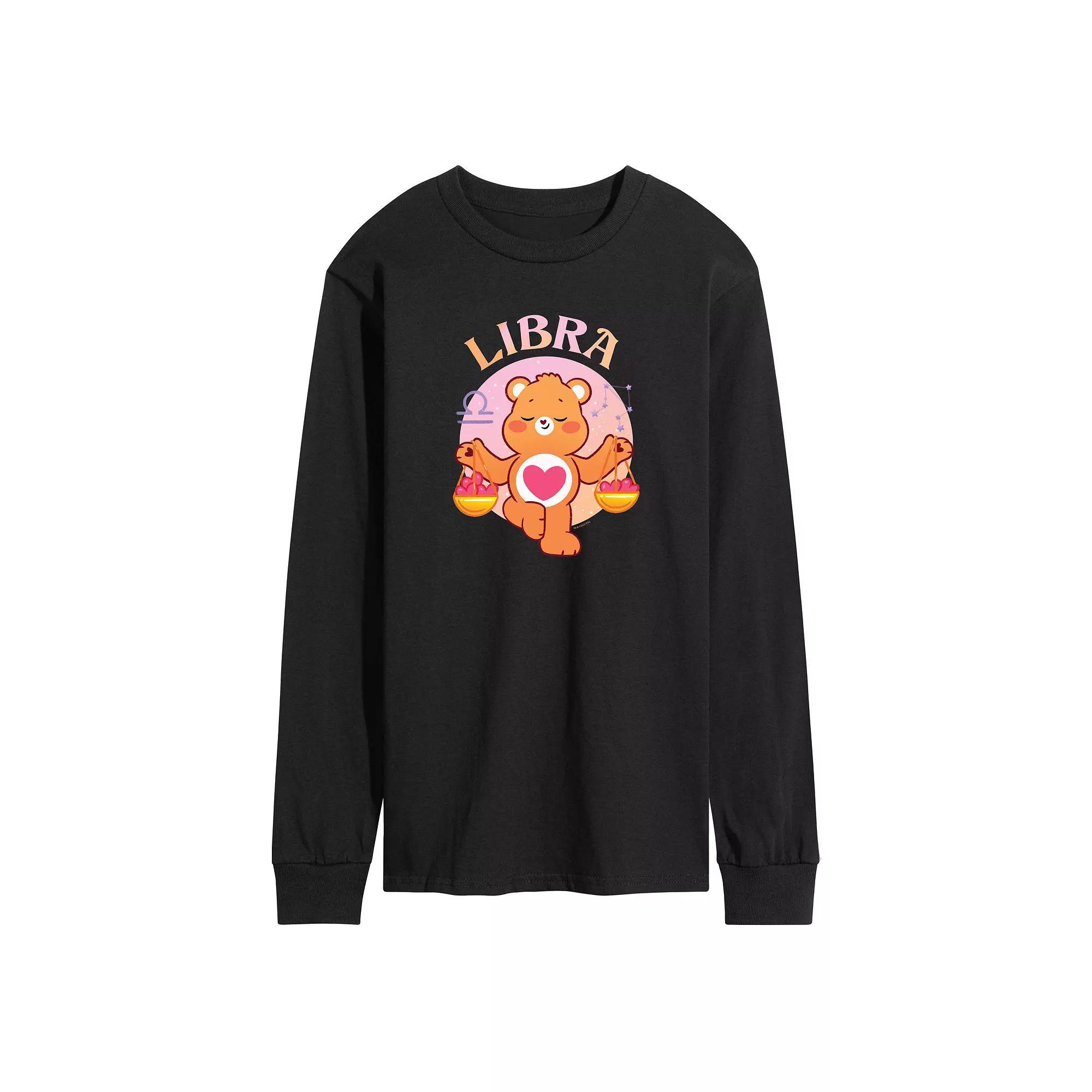 Men's Care Bears Libra Long Sleeve Graphic Tee, Size: Medium, Black Product Image