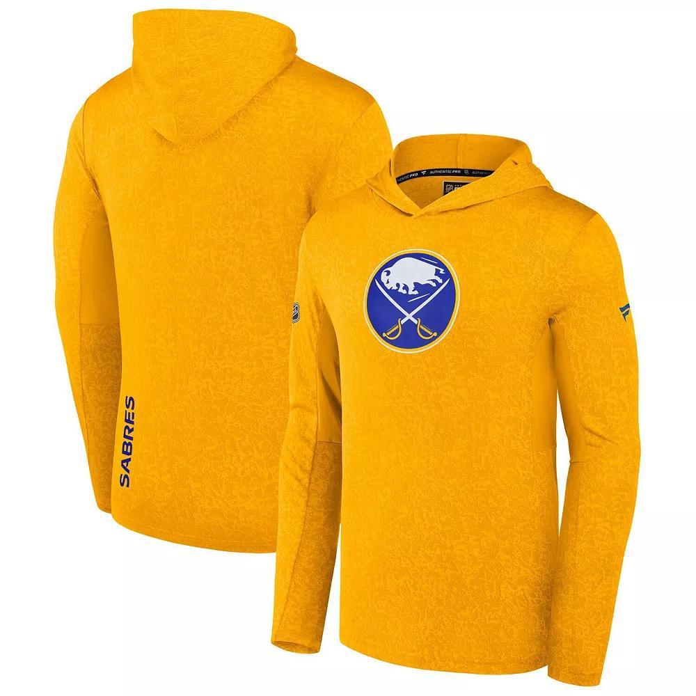 Men's Fanatics Gold Buffalo Sabres Authentic Pro Lightweight Pullover Hoodie, Size: Large Product Image