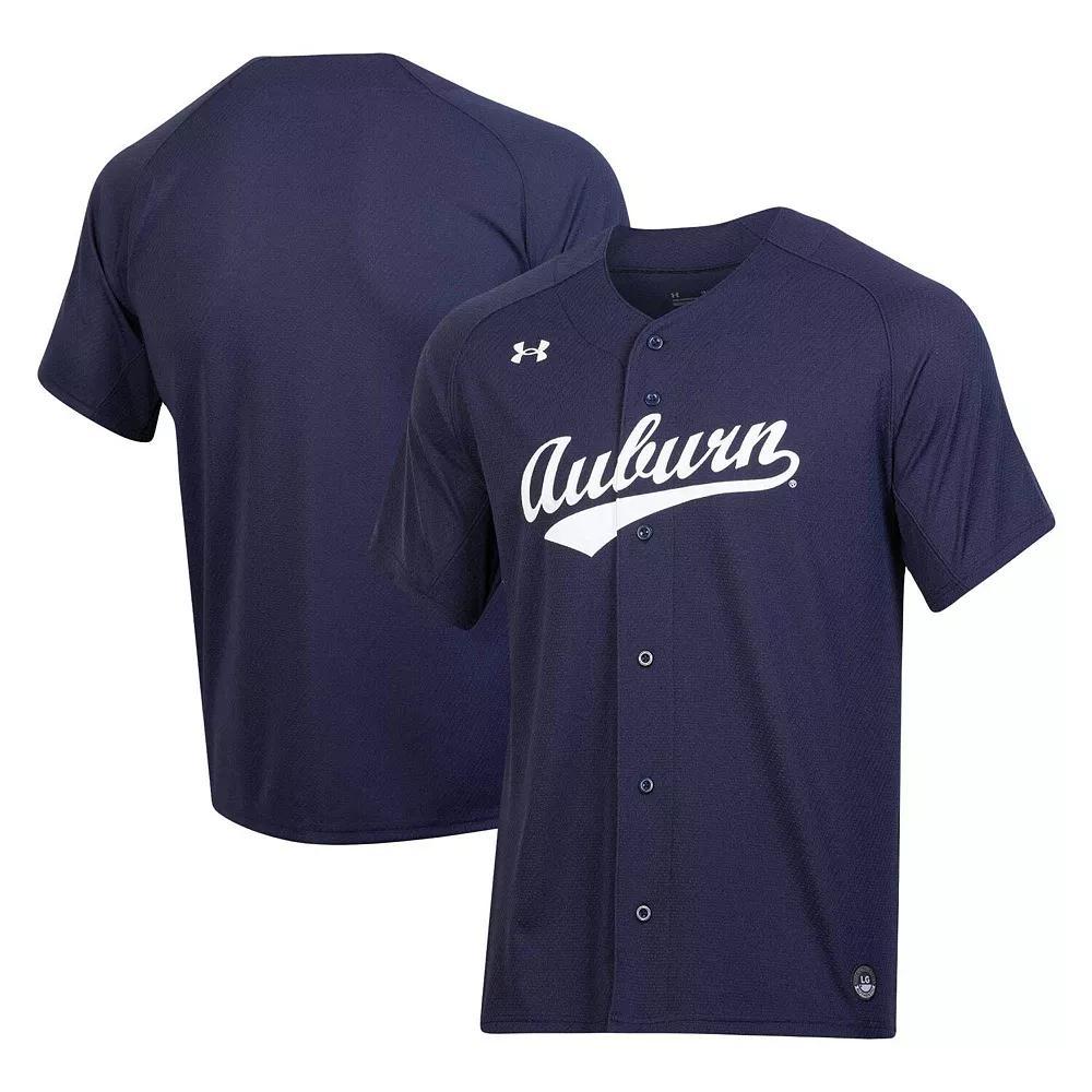 Men's Under Armour Navy Auburn Tigers Replica Baseball Jersey,  Product Image