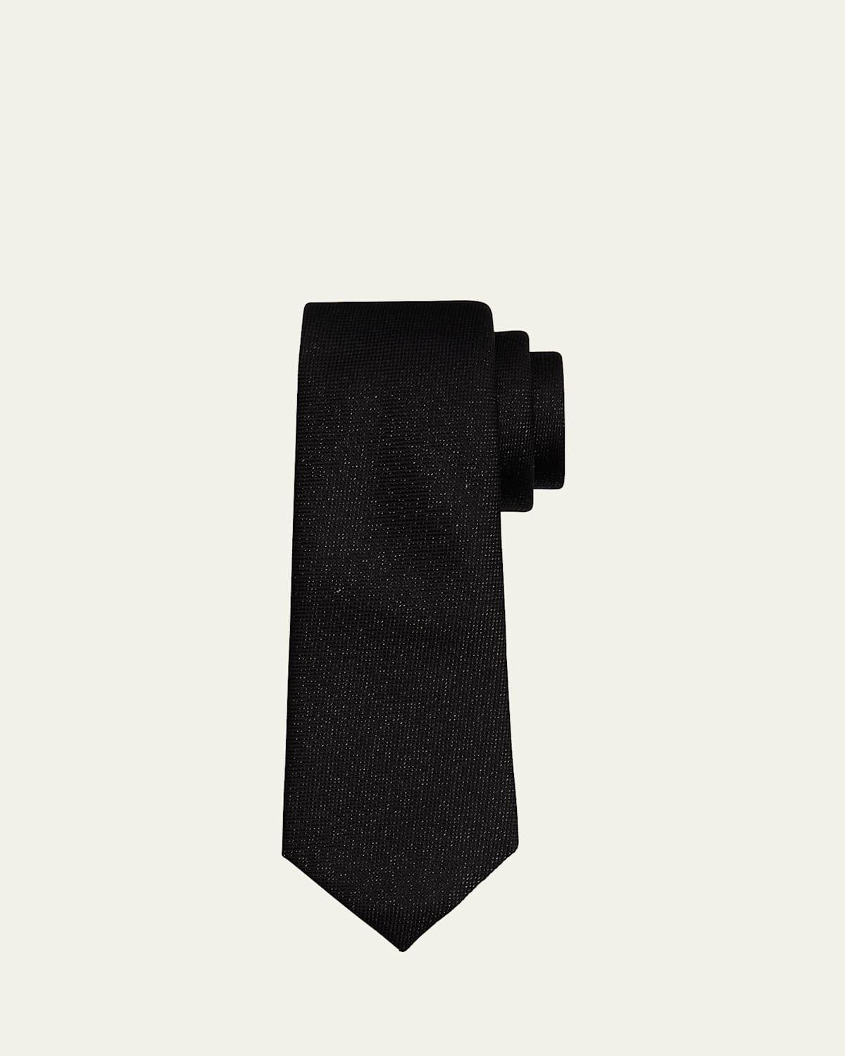 Mens Micro-Textured Silk-Blend Tie Product Image