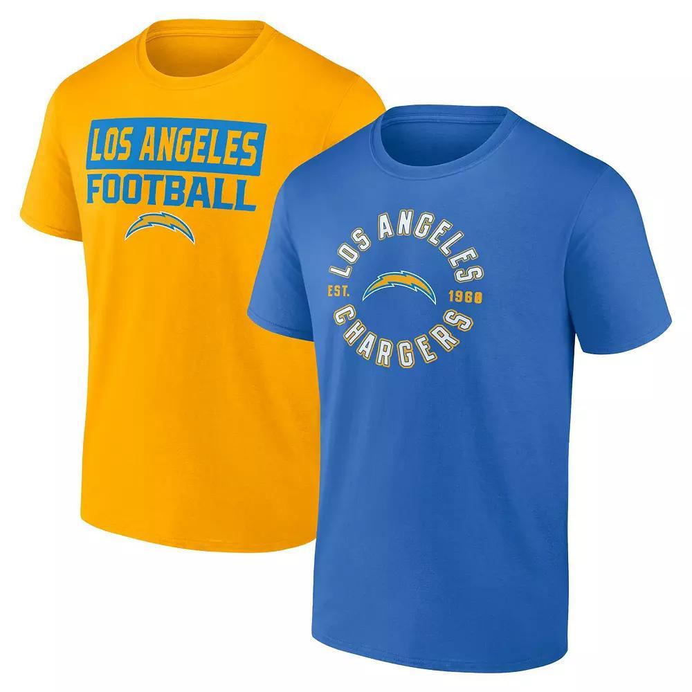 Men's Fanatics Los Angeles Chargers Serve T-Shirt Combo Pack, Size: 3XL, Blue Product Image