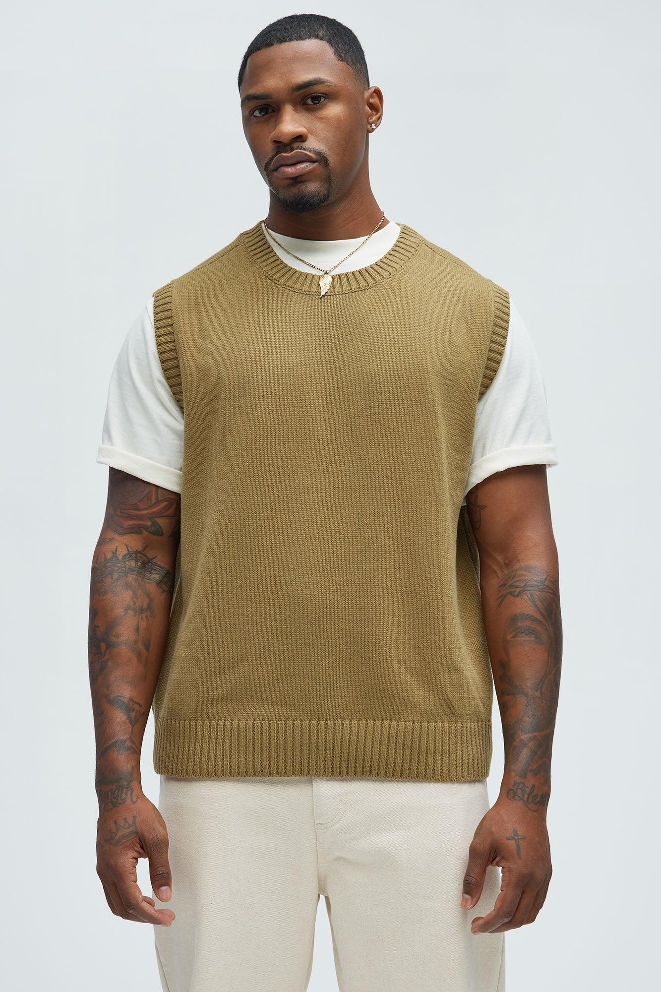 Leverett Sweater Vest - Olive Product Image