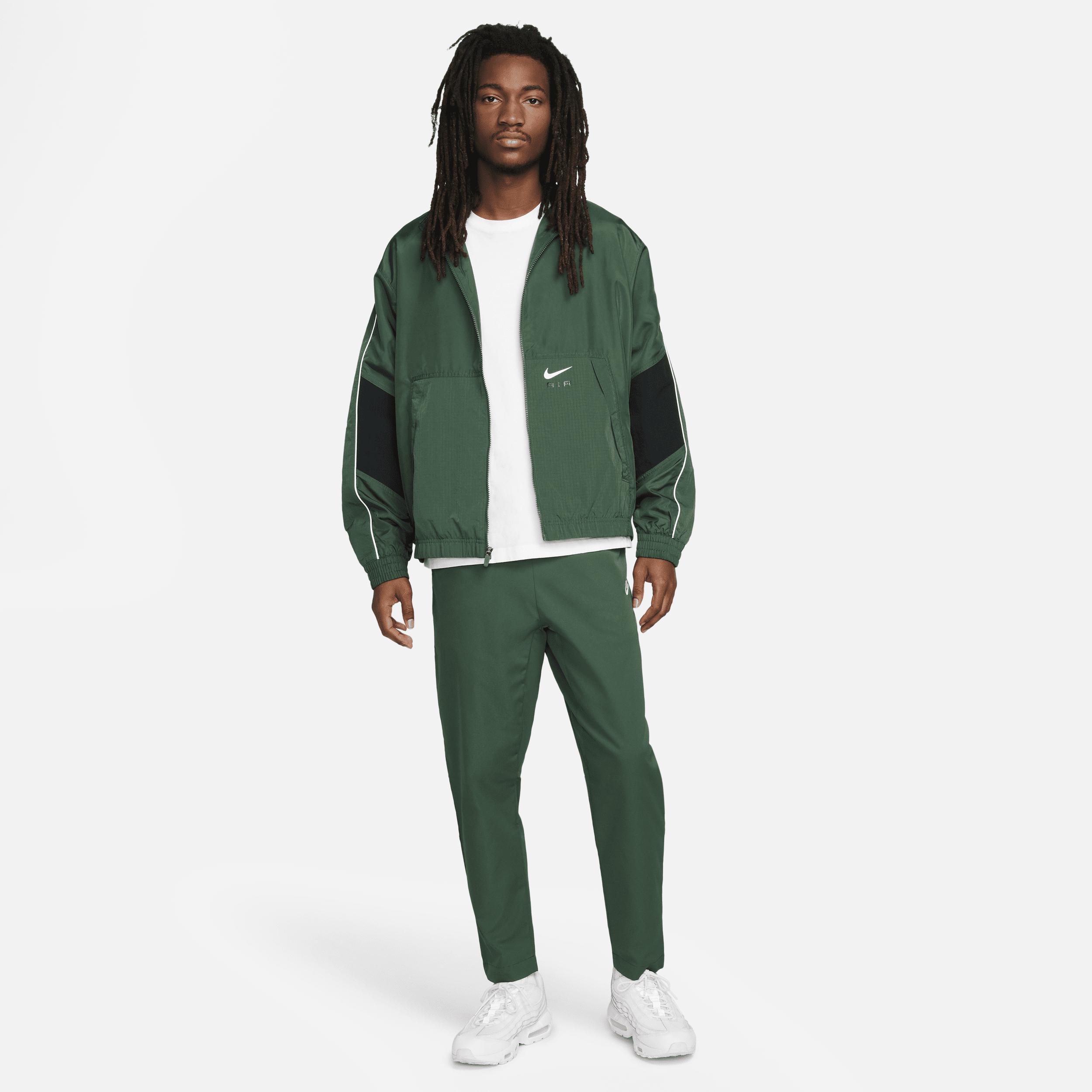 Nike Mens Woven Taper Leg Pants - Fir/White Product Image