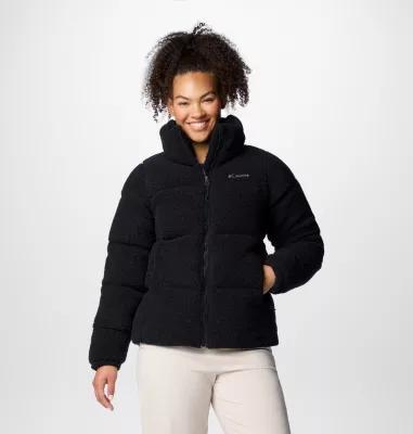 Women's Columbia Puffect Sherpa Puffer Jacket, Size: XXL, Black Product Image