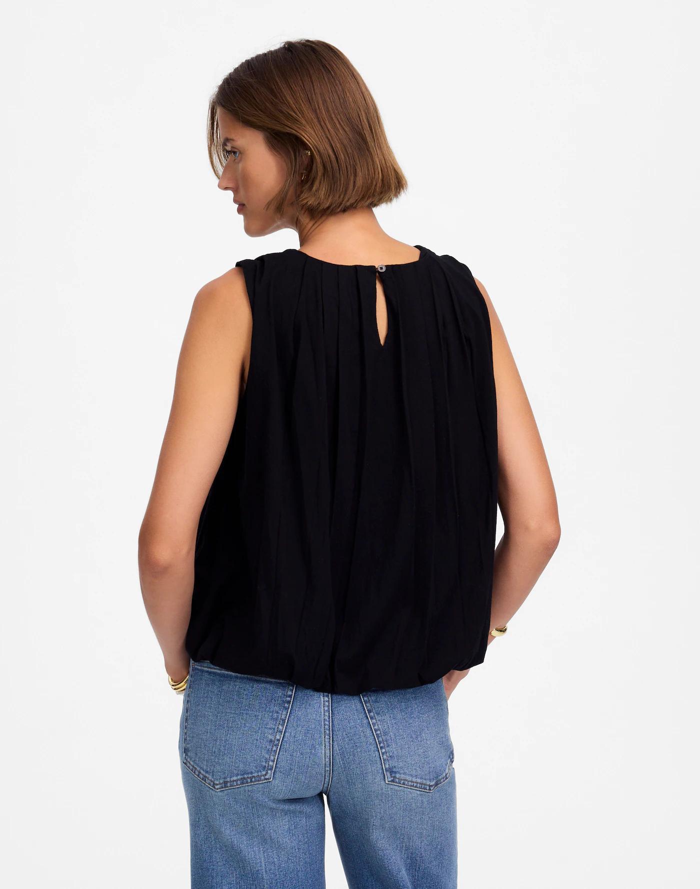 Sleeveless Crewneck Bubble Top Product Image