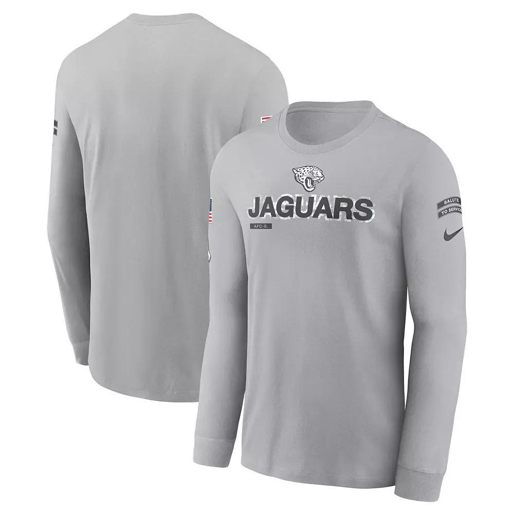 Men's Nike Gray Jacksonville Jaguars 2024 Salute To Service Long Sleeve T-Shirt, Size: 3XL, Grey Product Image
