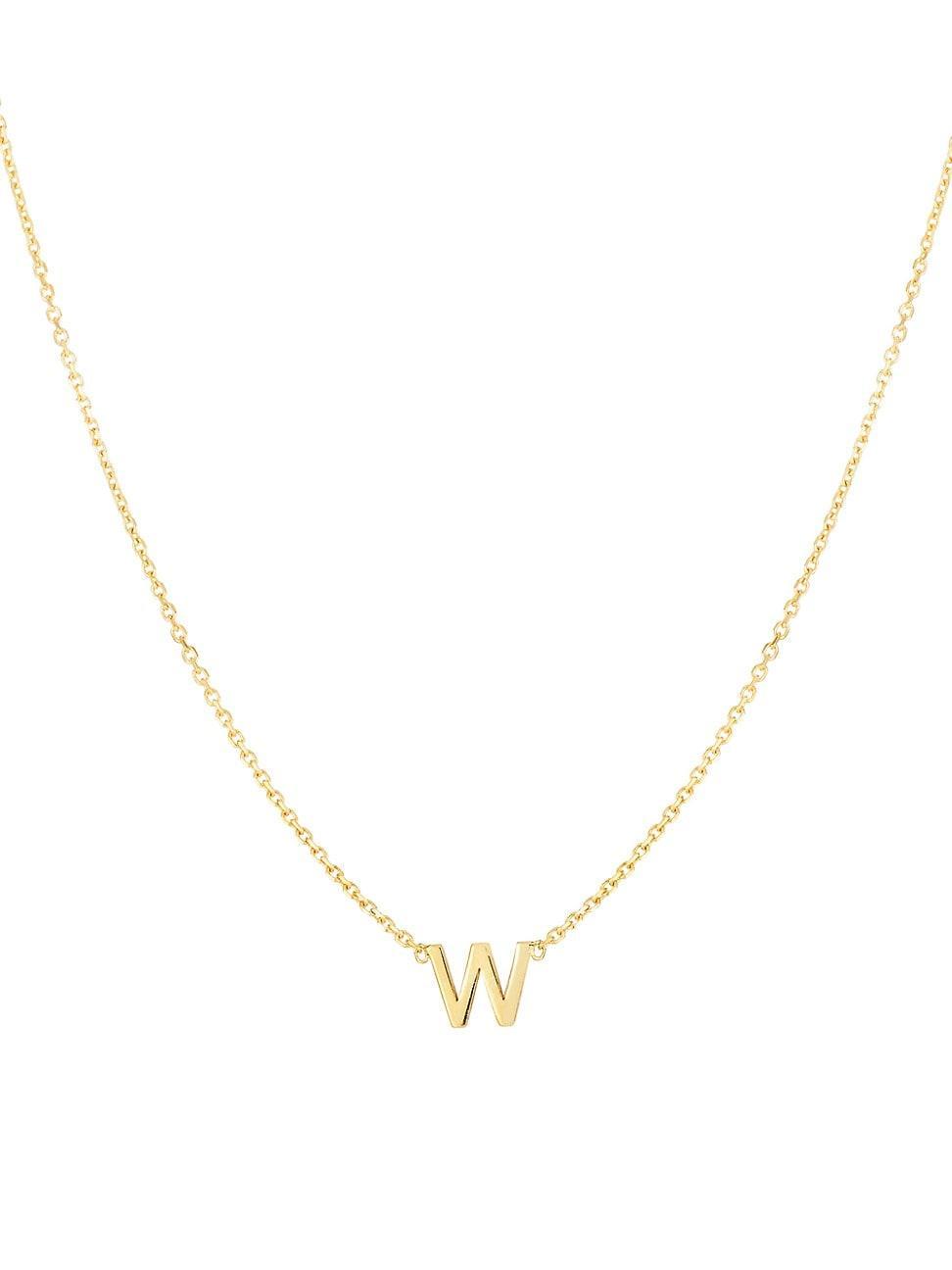 Womens 14K Yellow Gold Initial Pendant Necklace Product Image