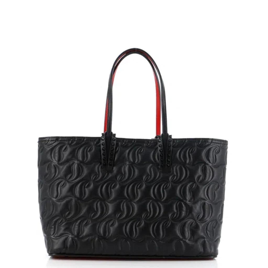 CHRISTIAN LOUBOUTIN Cabata East West Tote Cl Embossed Leather Small In Black Product Image