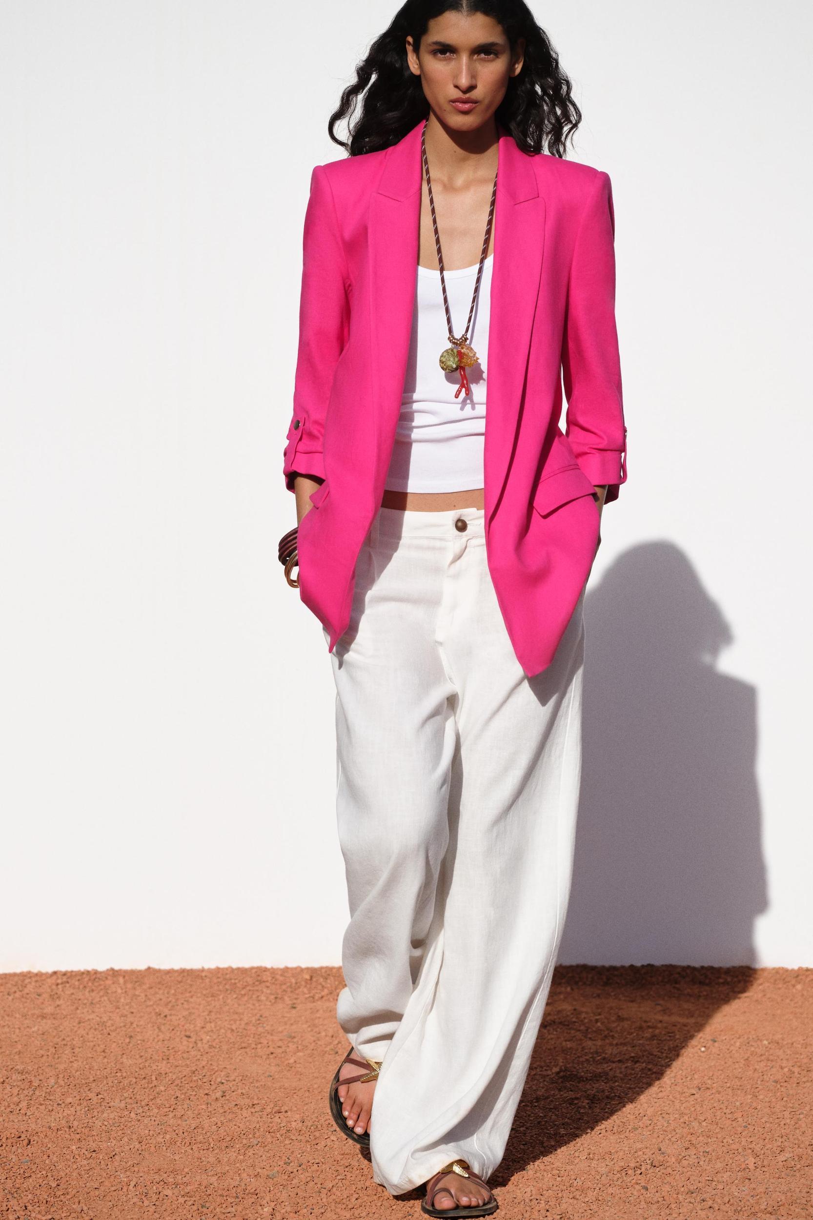 BLAZER WITH ROLLED-UP SLEEVES Product Image