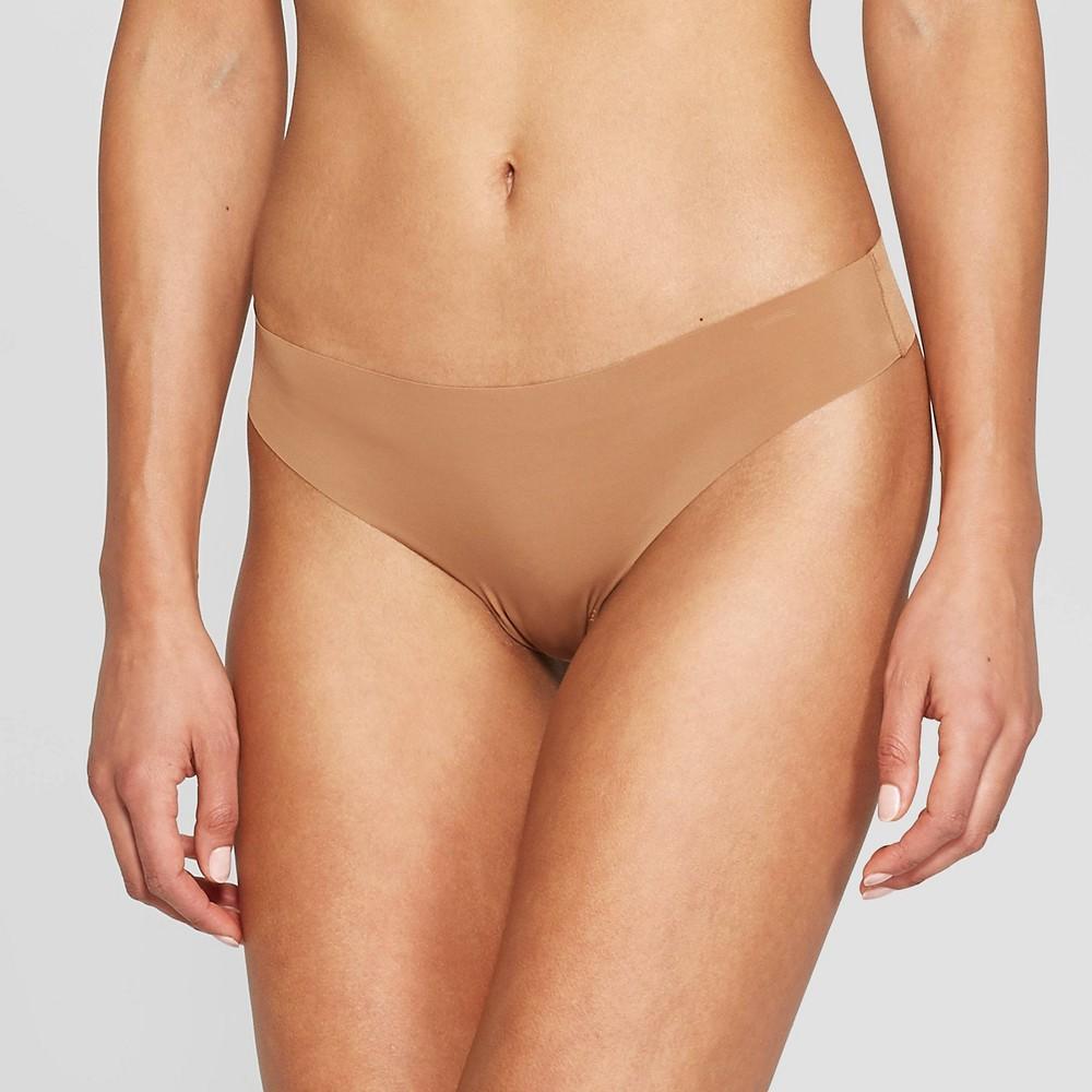 Womens Invisible Edge Thong - Auden Cocoa XS Product Image