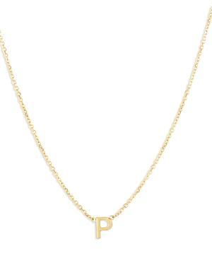 Womens 14K Yellow Gold Initial Pendant Necklace Product Image