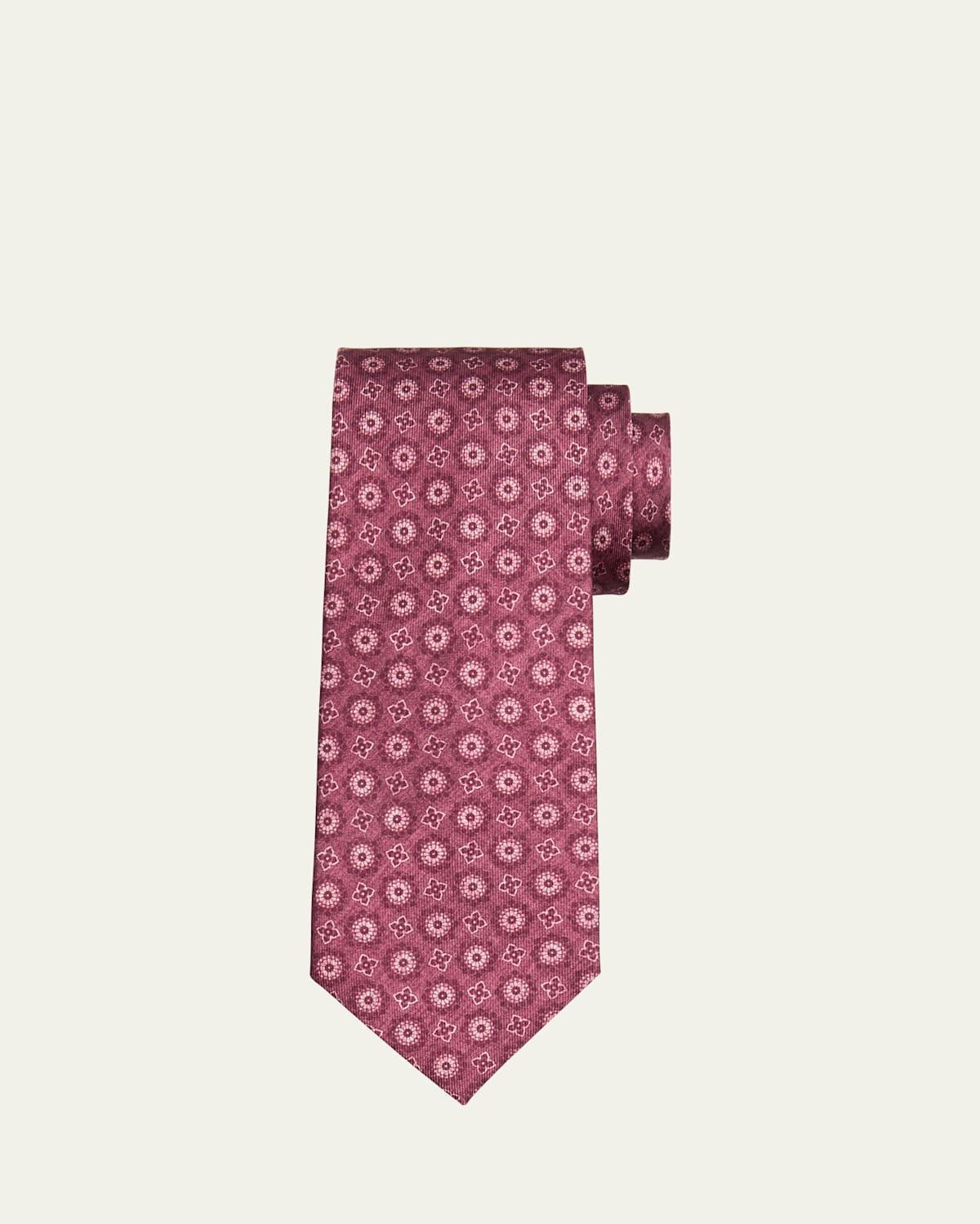 Mens Washed Medallion Silk Tie Product Image