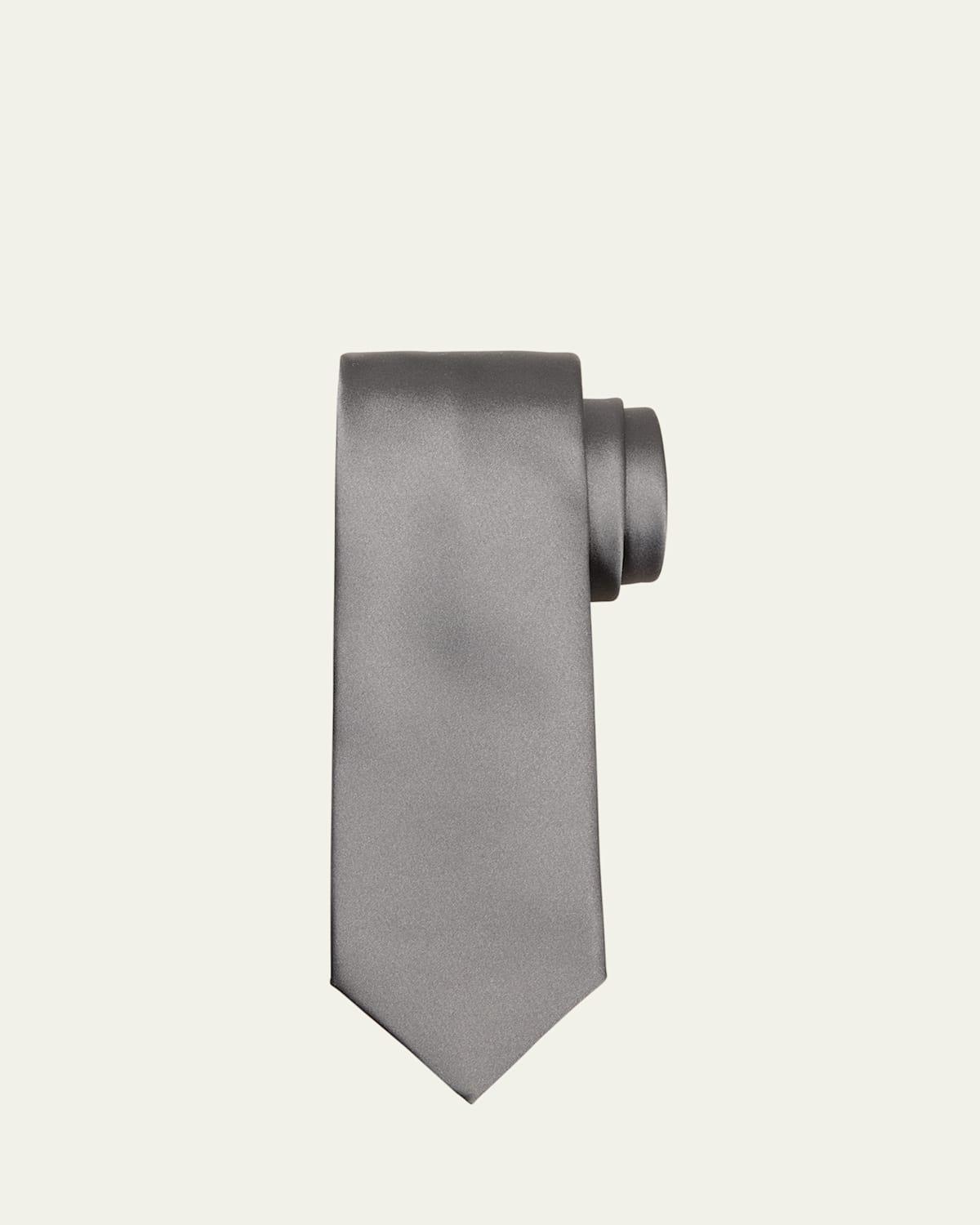 Mens Solid Silk Tie Product Image