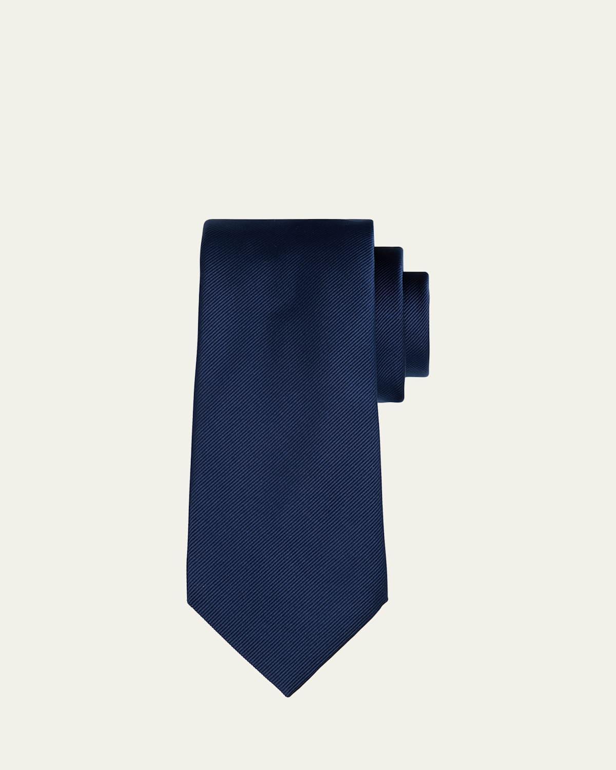 Mens Micro-Geometric Silk Jacquard Tie Product Image