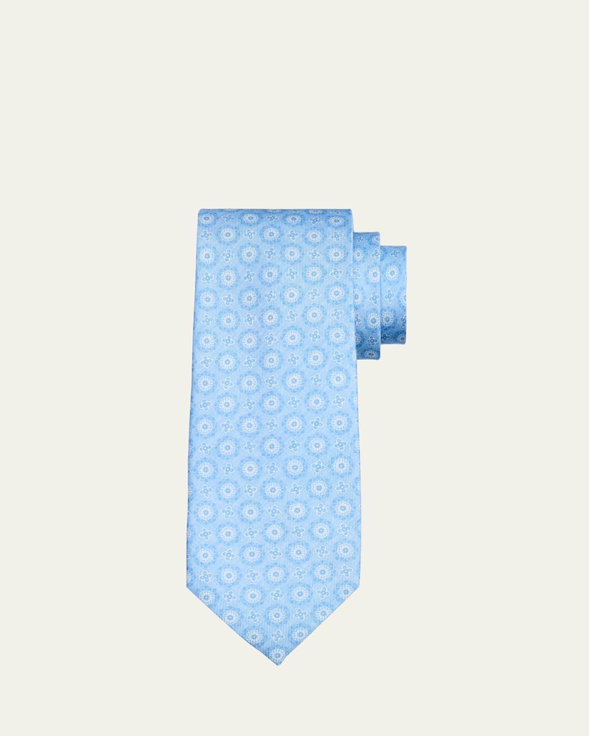 Mens Washed Medallion Silk Tie Product Image