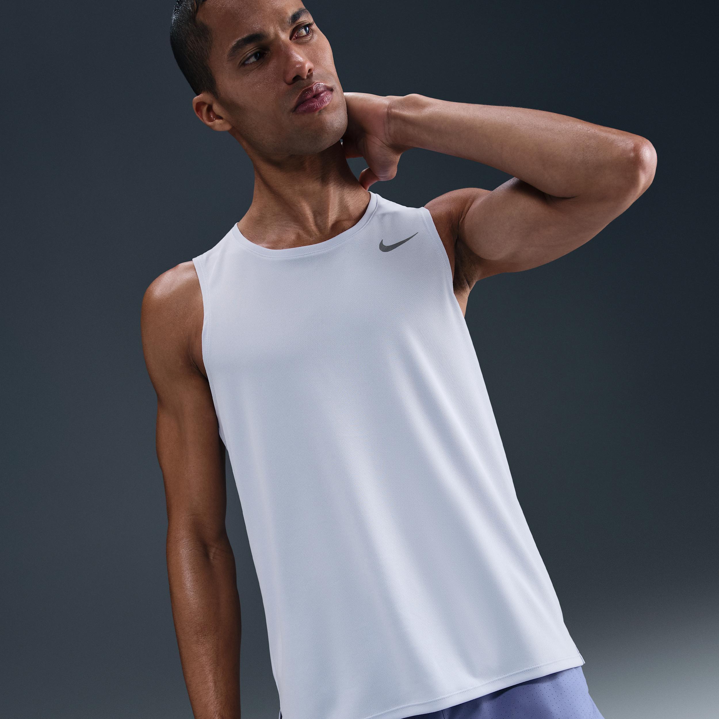 Nike Mens Miler Dri-FIT Running Tank Top | DV9321-057 Product Image