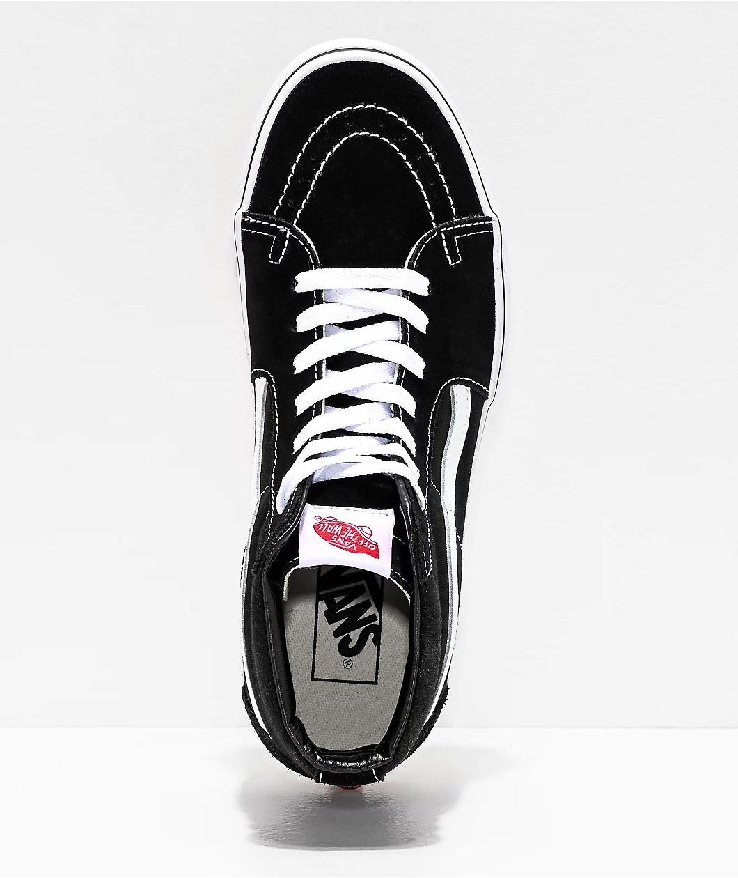 Vans Sk8-Hi Black & White Skate Shoes Product Image