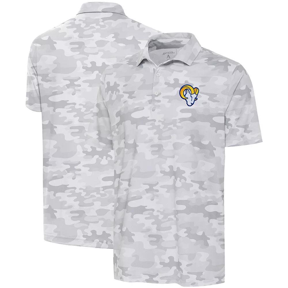 Men's Antigua White Los Angeles Rams Collide Polo,  Product Image
